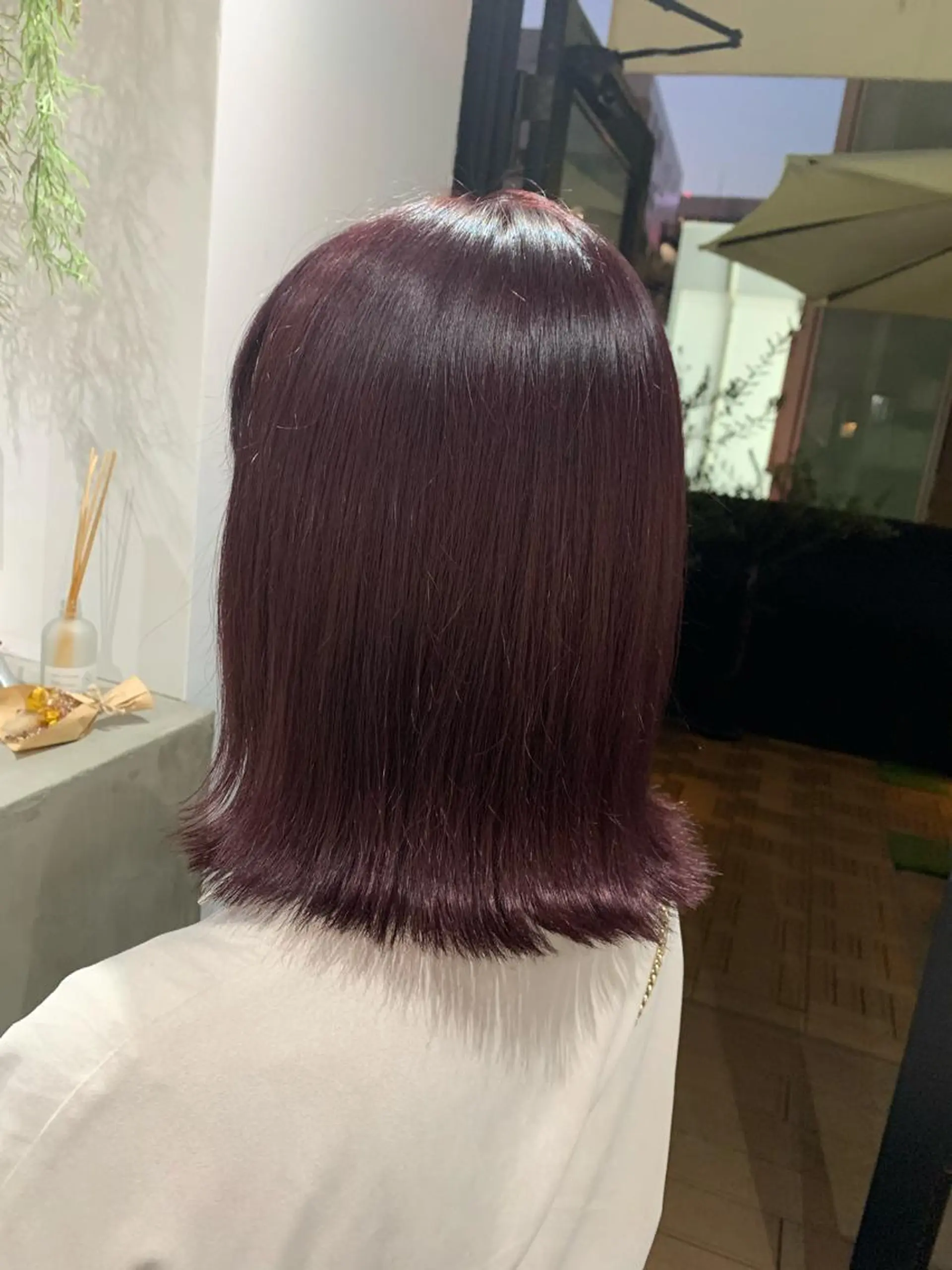 ミディアム カラー ヘアアレンジ ヘアカラー kei/透明感カラー /ベージュ/髪質改善のヘアスタイル