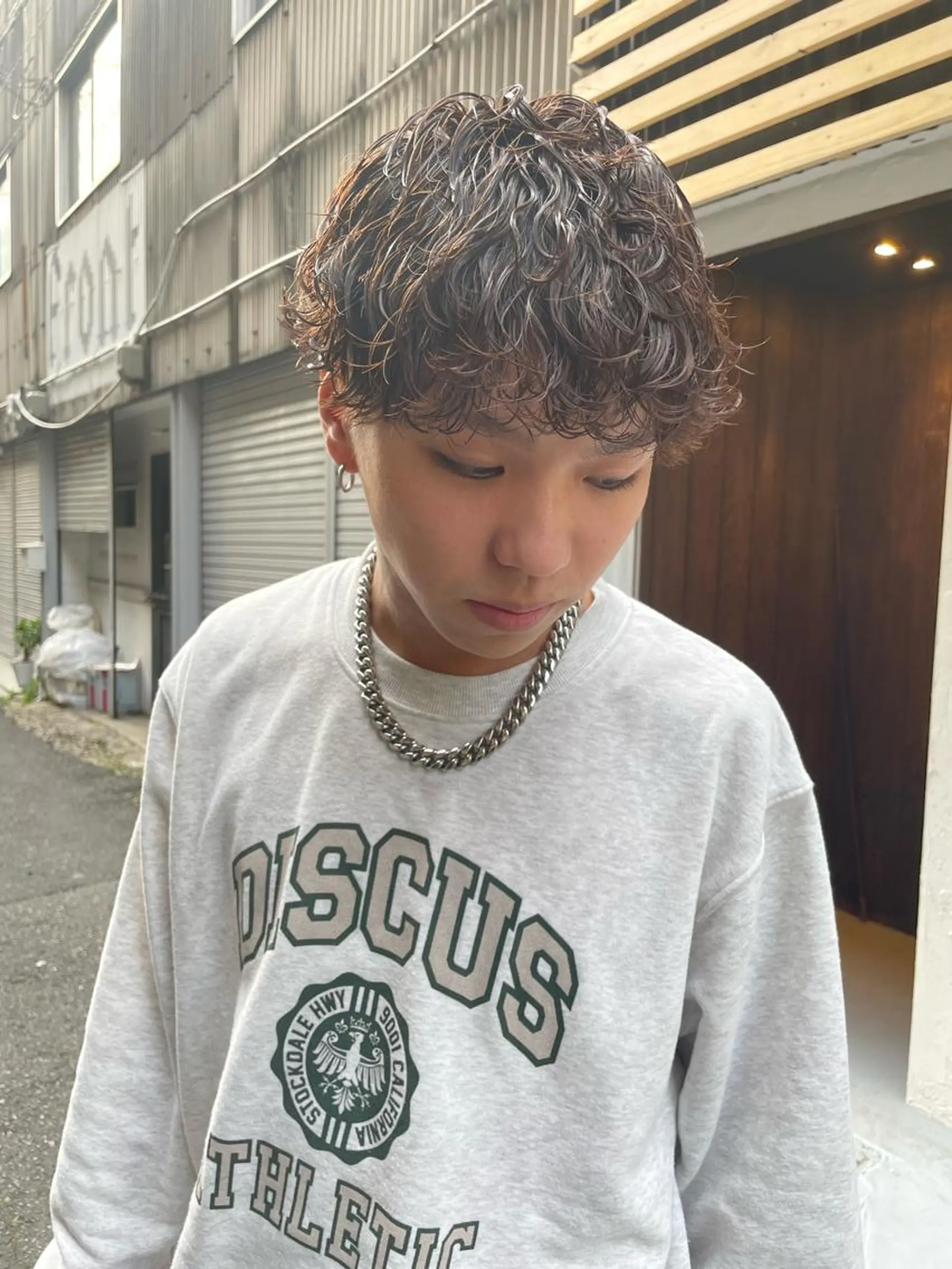 ショート パーマ メンズ カット ヘアカラー パーマ TETISS所属・💈メンズパーマ 南谷💈のヘアスタイル