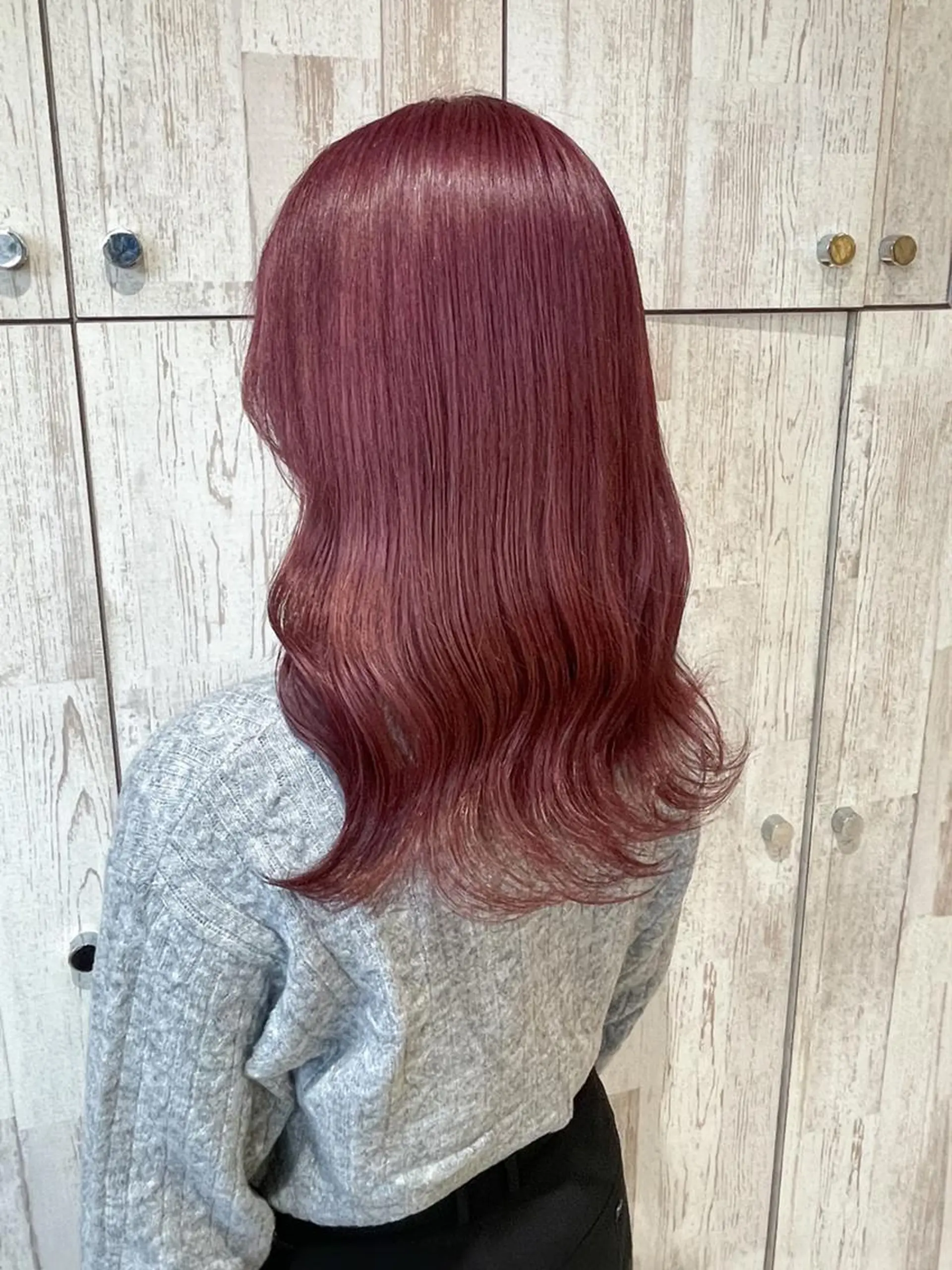 セミロング カラー ピンクカラー ヘアカラー トリートメント 高橋成海⚡️透明感/ ブリーチデザイン⚡️のヘアスタイル