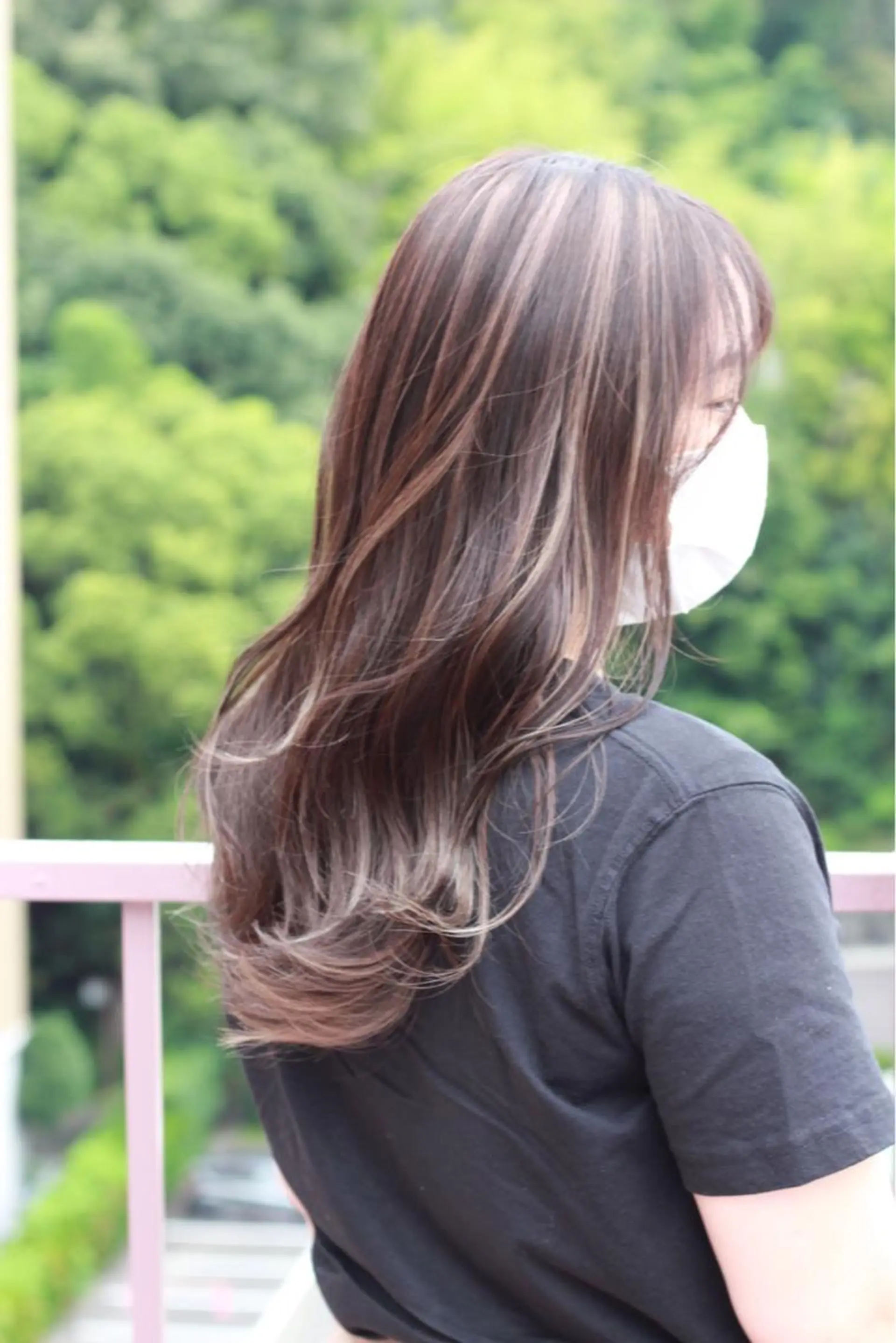 セミロング カラー ベージュカラー ハイライトカラー ハイライト ヘアカラー Viage （ビアージュ）のヘアスタイル