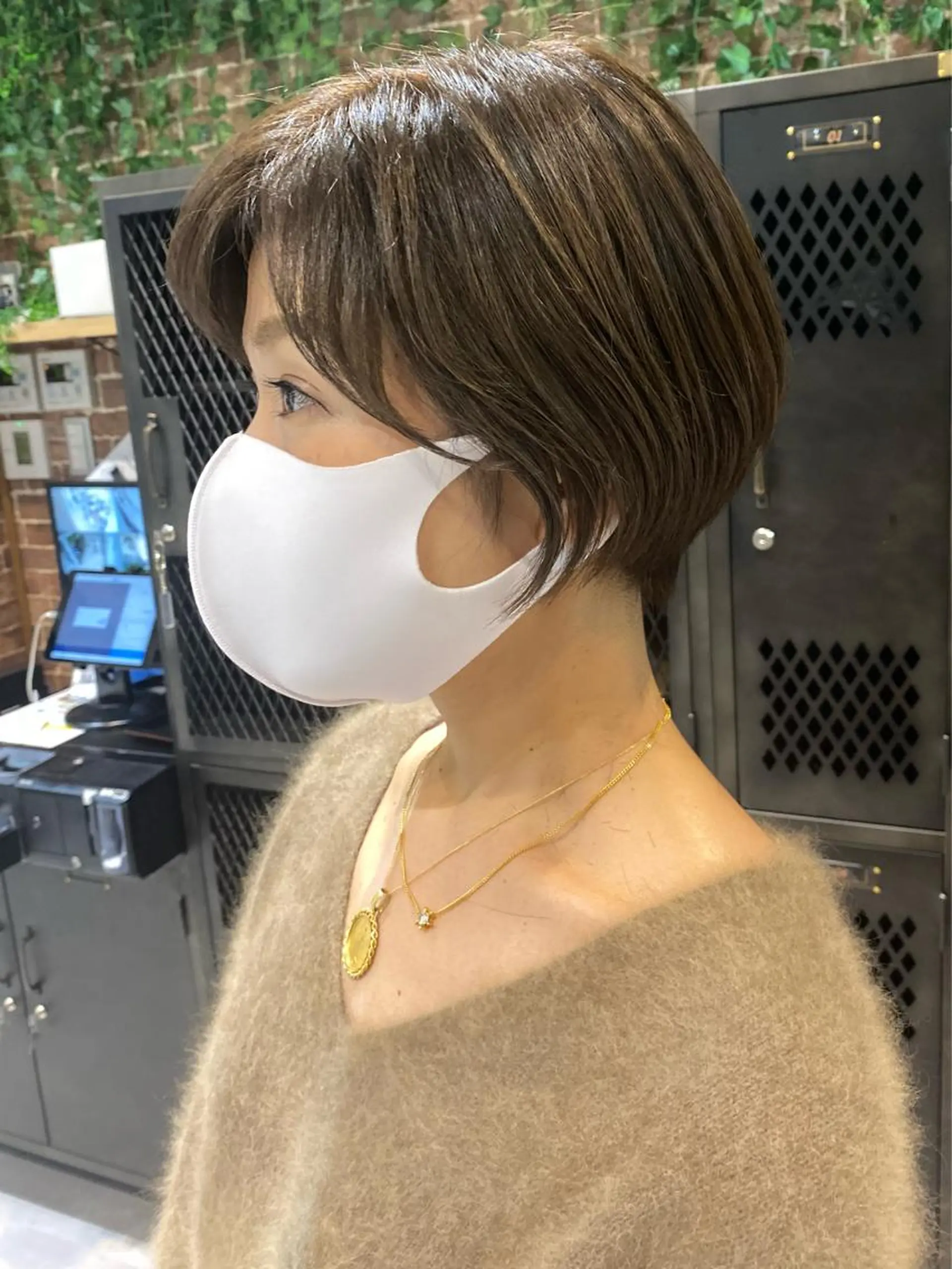 ショート カラー ベージュカラー ショートヘア しおり/パーマ/ newi町田のヘアスタイル