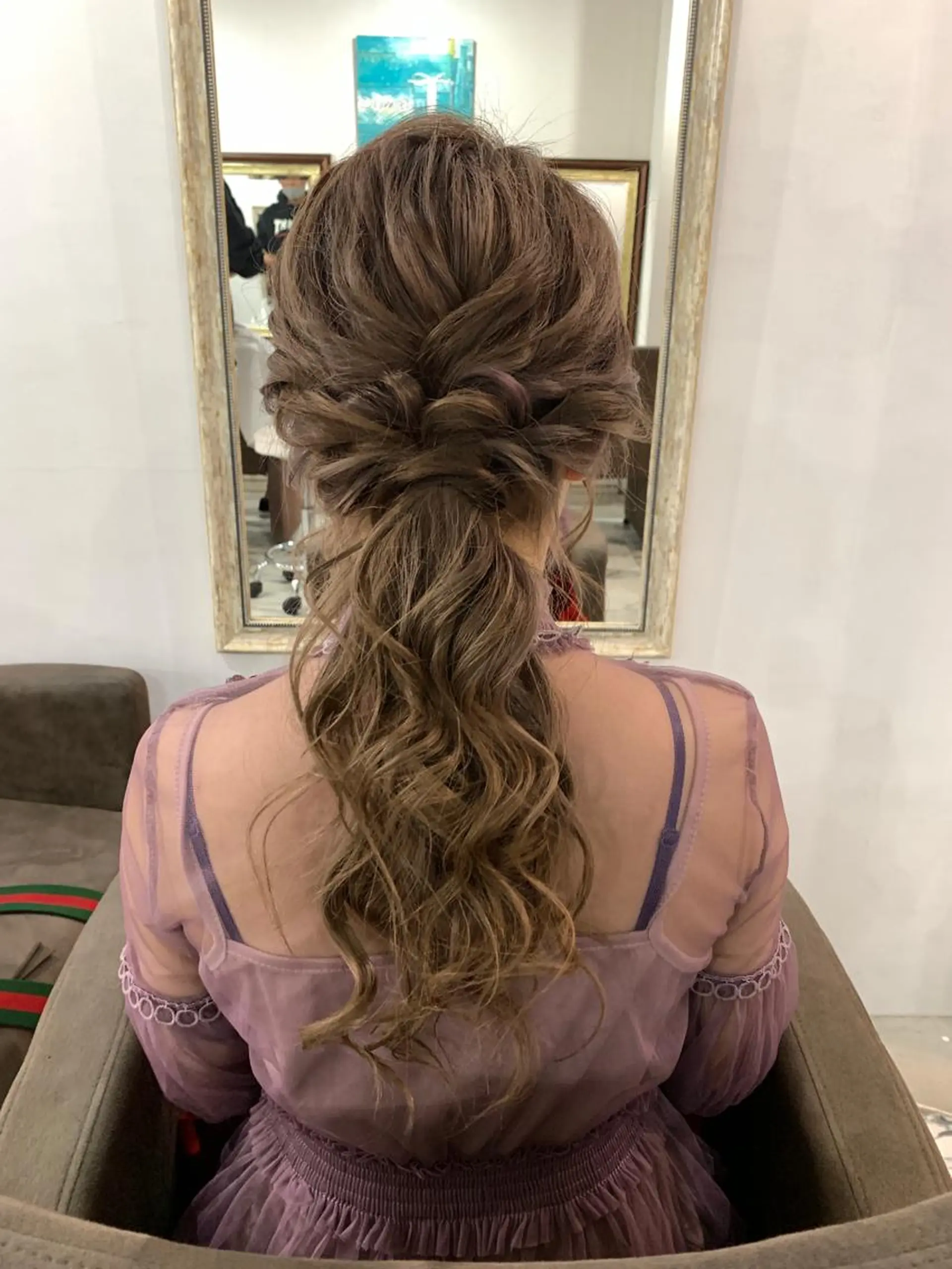 ロング カラー ヘアアレンジ エクステ（レミー毛） NINEのヘアスタイル
