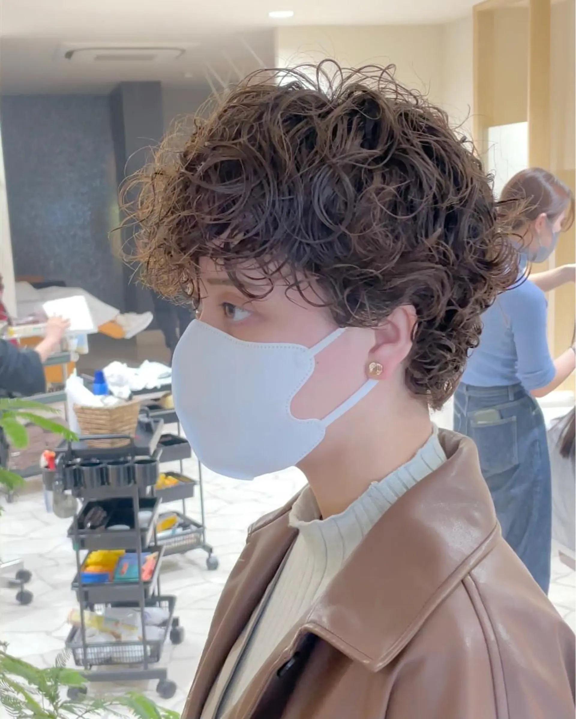 ショート カット パーマ トリートメント 大石 陽菜のヘアスタイル