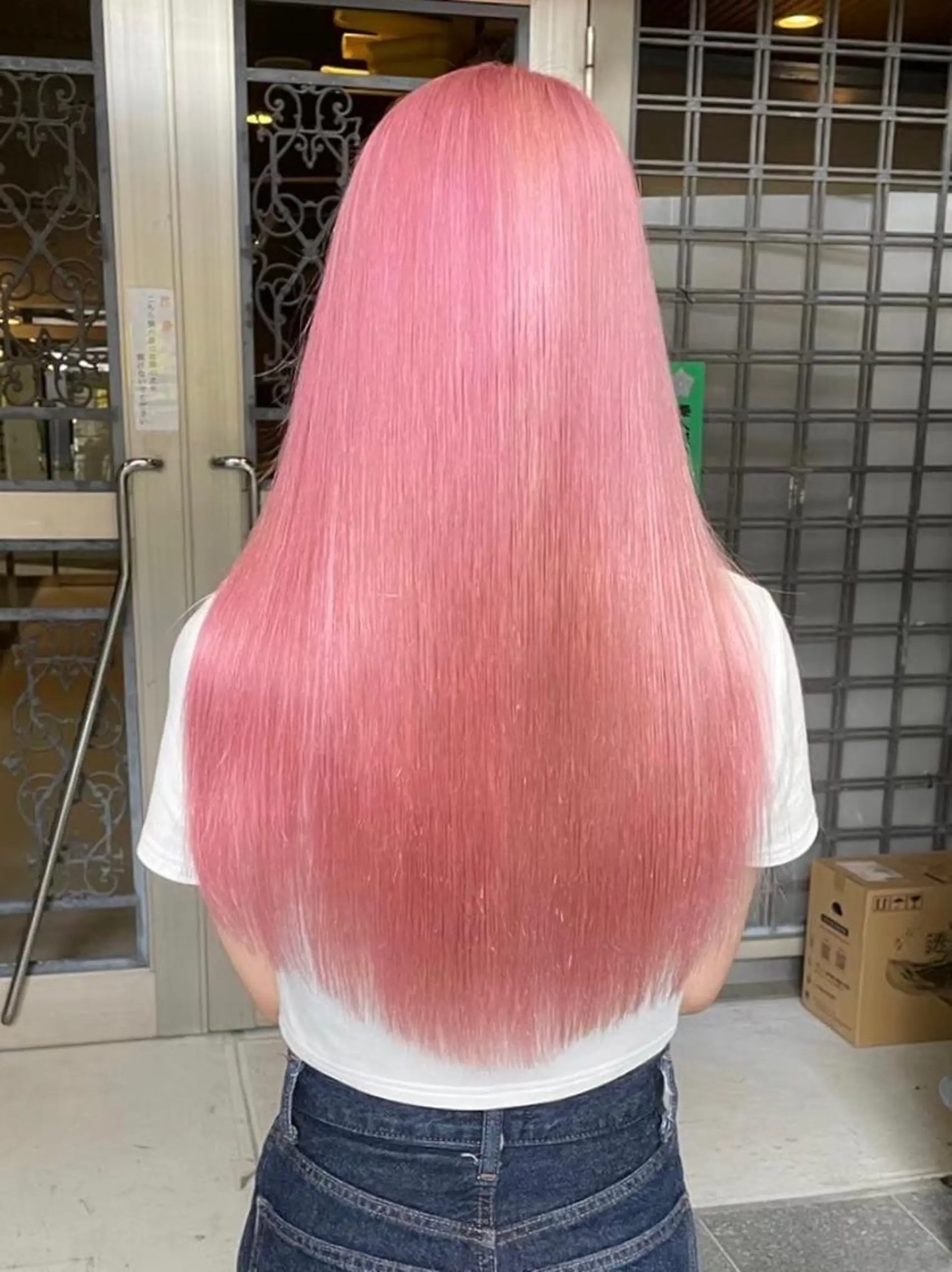 セミロング ヘアカラー トリートメント ヘアセット 🩶【推しハイトーン 】yuzu🩶のヘアスタイル