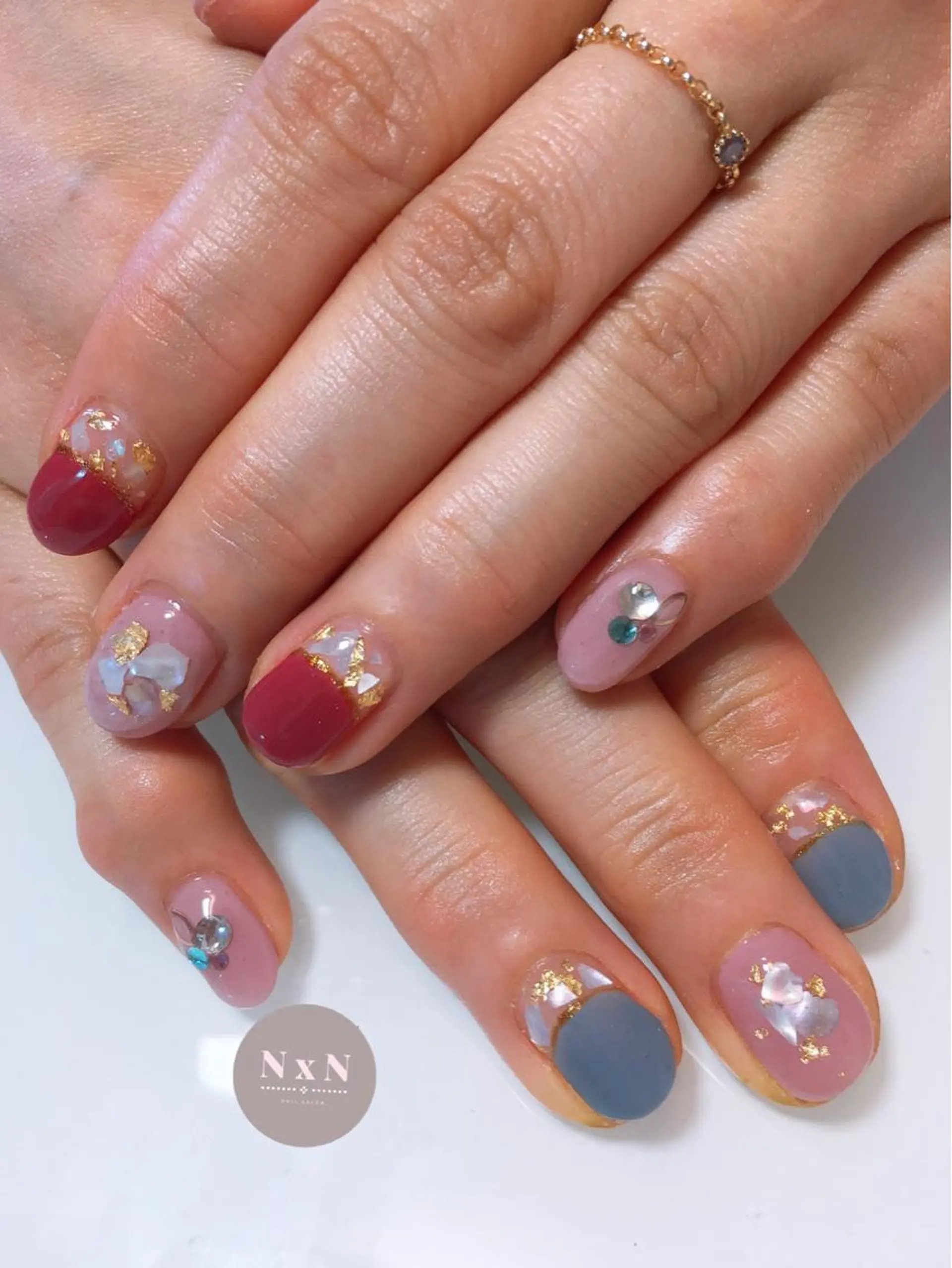 ネイル ジェルネイル ぷっくりネイル nail salon N×Nのネイルデザイン