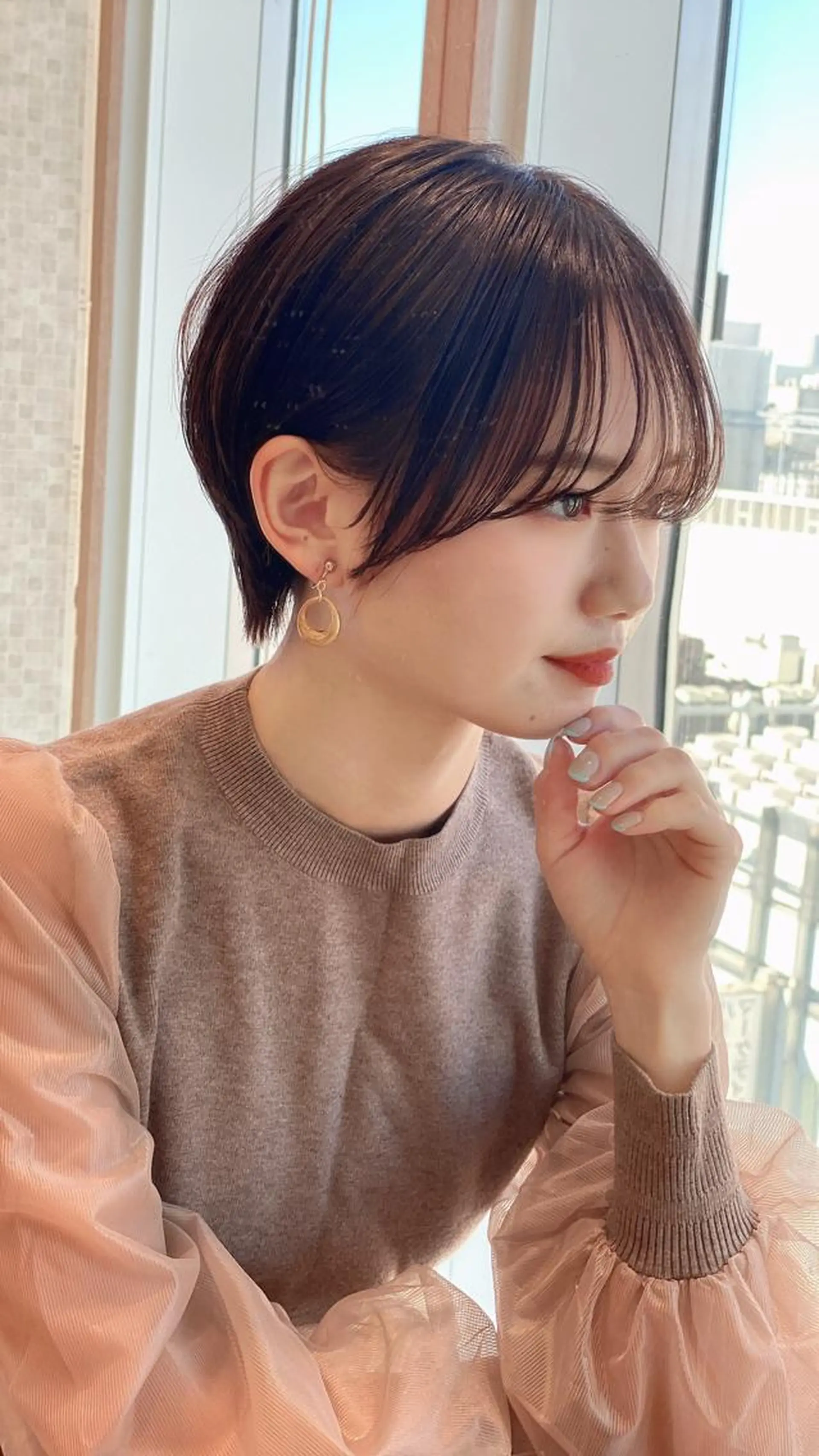 ショート 切りっぱなしボブ ショートボブ ハンサムショート 丸みショート アッシュ カット ヘアカラー トリートメント ショート、ボブの神✨ 峯朋也✂︎✨のヘアスタイル