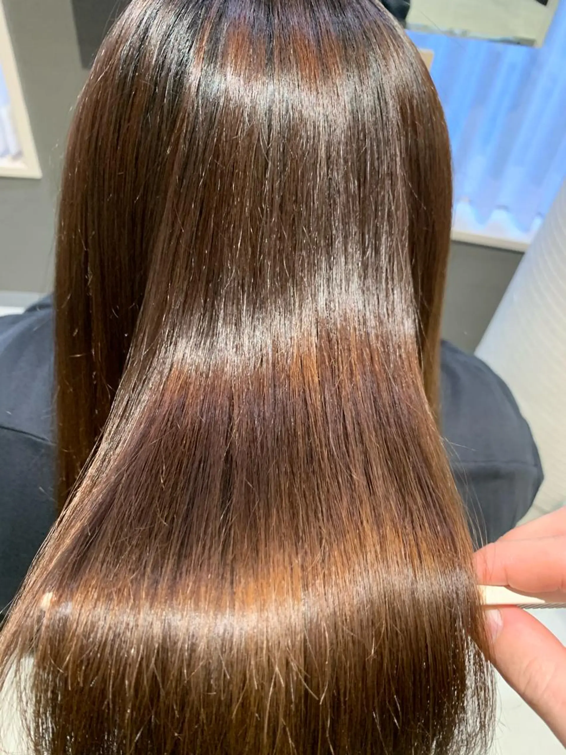 ロング 縮毛矯正 カット 縮毛矯正 トリートメント ウサミ/透明感カラー レイヤーカット🌈のヘアスタイル