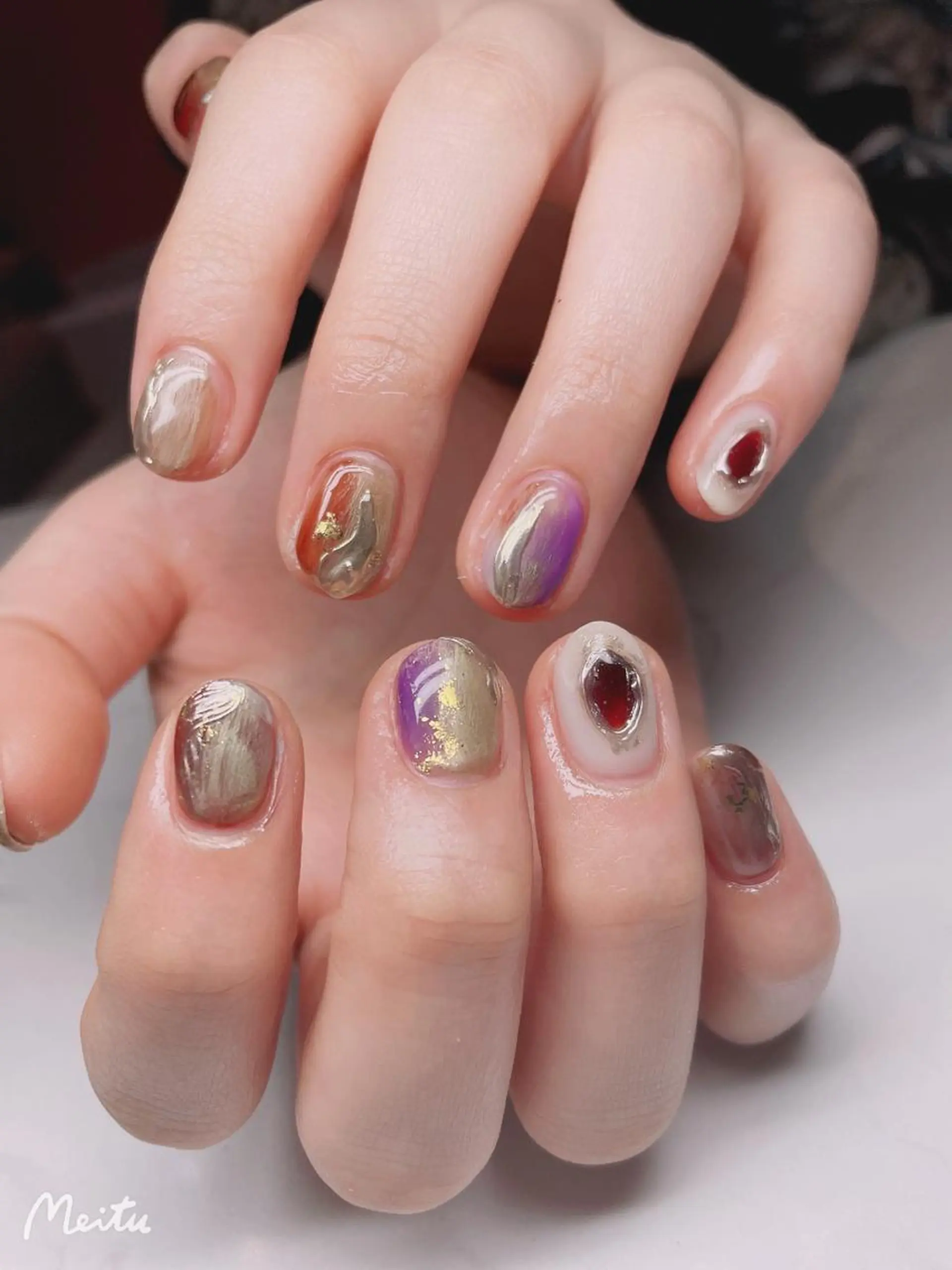 ネイル クリアネイル 長さ出し フレンチネイル 氷ネイル・うるうるネイル マグネットネイル Moana Nail 長さだし専門店のネイルデザイン