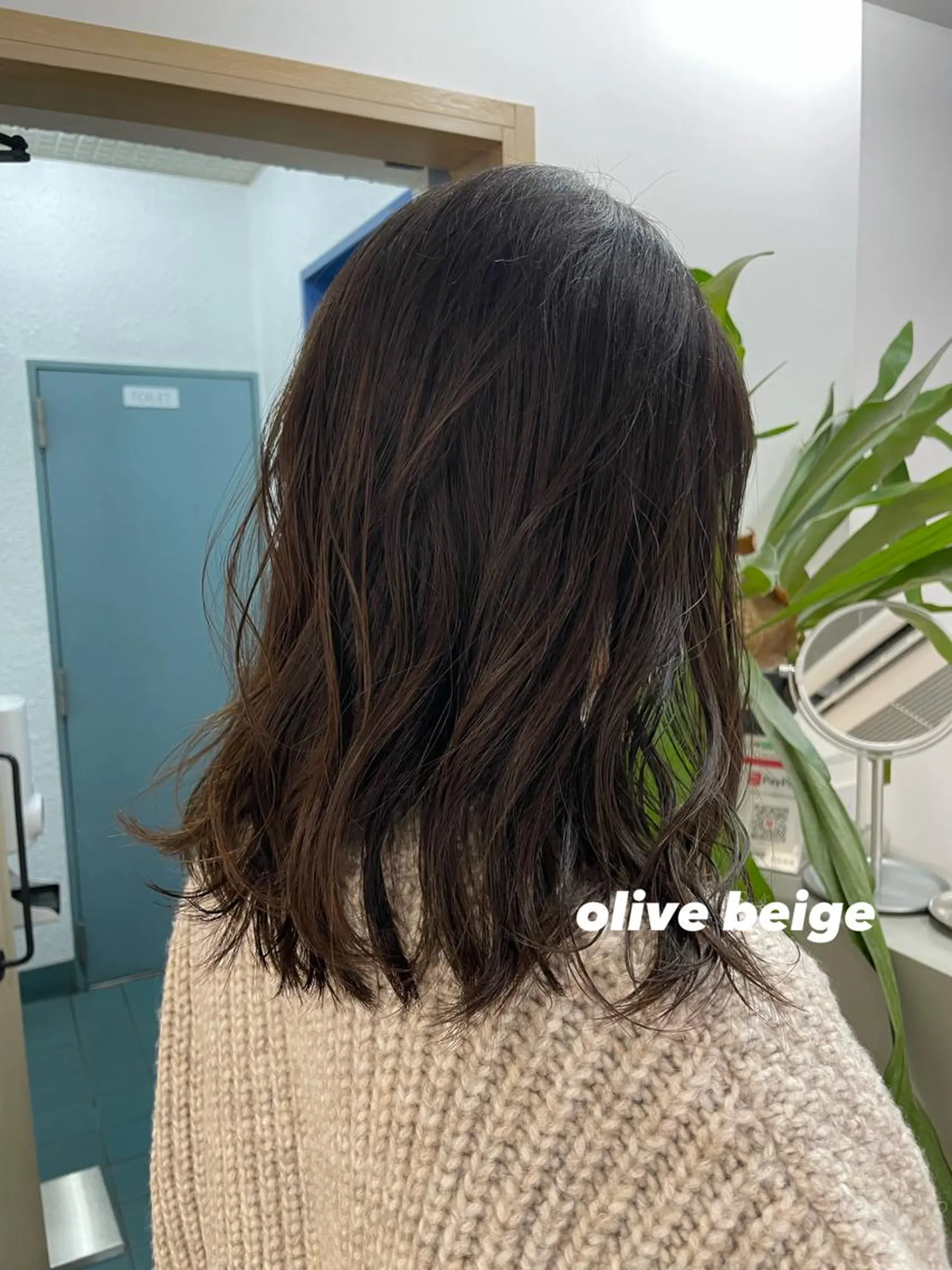 ミディアム カラー パーマ ヘアアレンジ ベージュカラー オリーブベージュ 🌿AMANE🌿 sakiのヘアスタイル