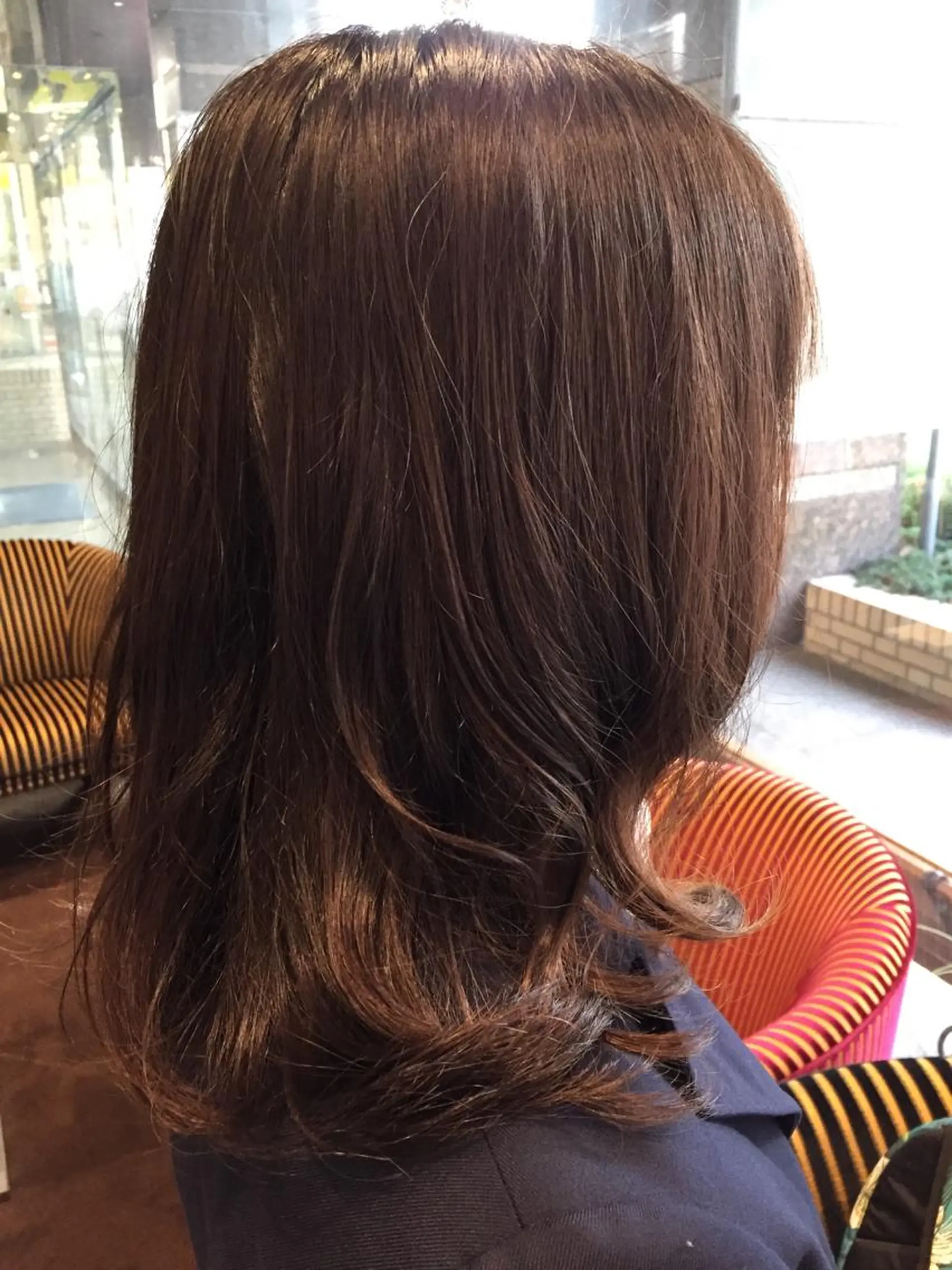 ミディアム パーマ 田畑 福恵のヘアスタイル