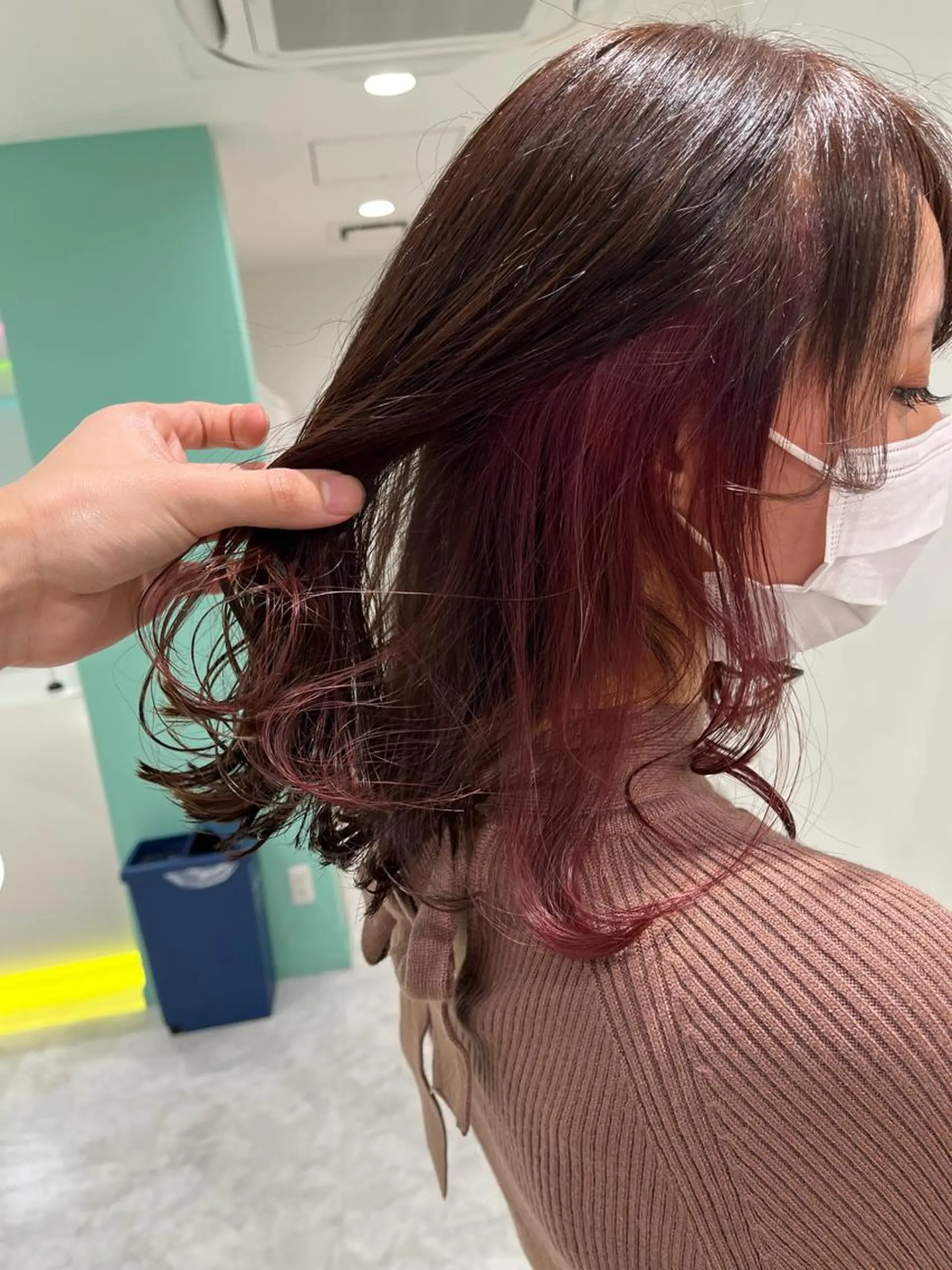 セミロング ヘアカラー トリートメント ヘッドスパ ヘアセット 🌿透明感カラー‪ 縮毛矯正✨かずきのヘアスタイル