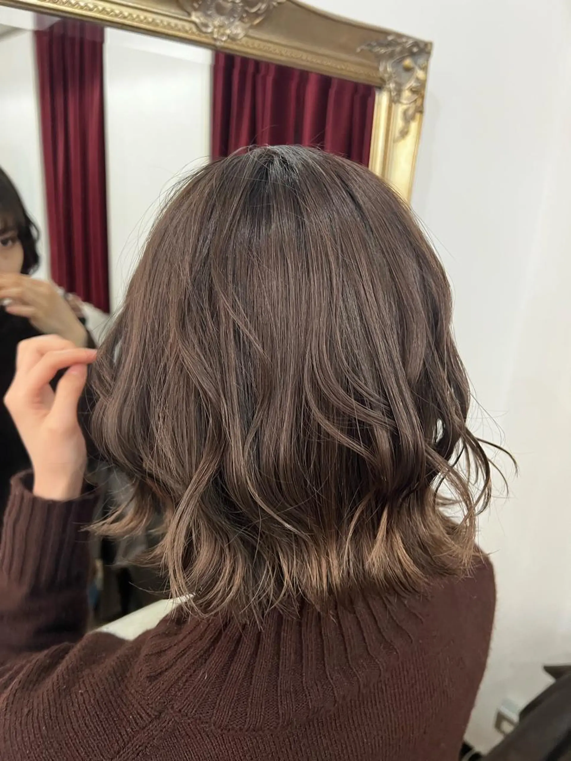 ミディアム カラー カット トリートメント おおたかの森/透 明感/小林のヘアスタイル