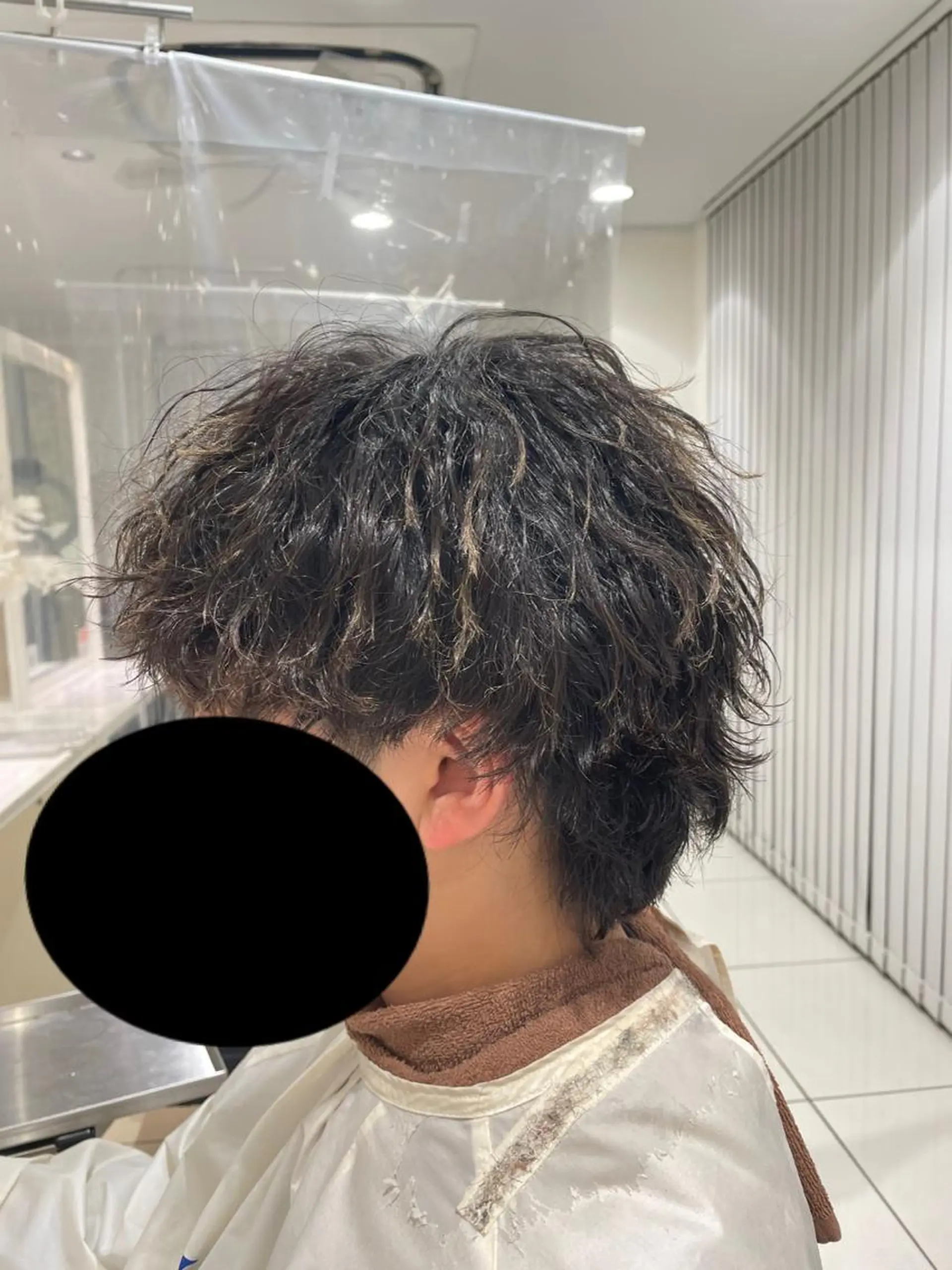 パーマ メンズ センターパート 川島爽楽のヘアスタイル