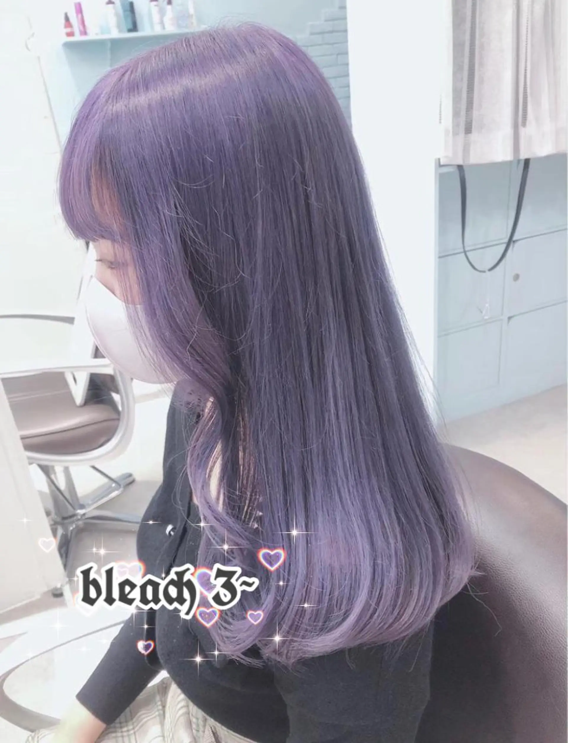 ロング ヘアカラー トリートメント ヘアセット ハイトーン×エクステ 💞くるみのヘアスタイル