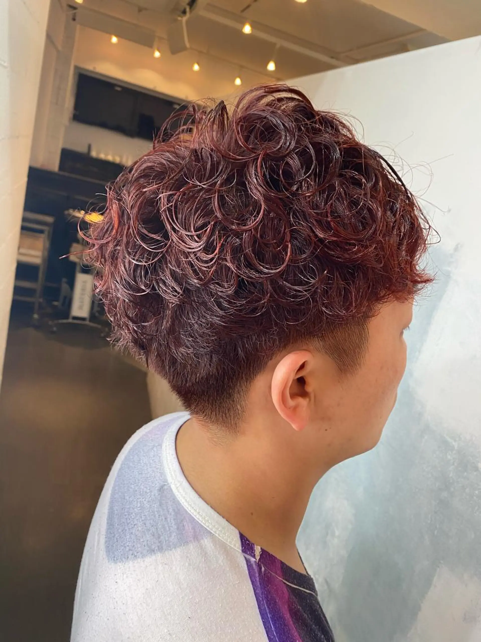 カラー パーマ メンズ メンズパーマ レッドカラー カット ヘアカラー パーマ トリートメント 🍑艶髪✖️暖色系 ✨momoka🍑のヘアスタイル