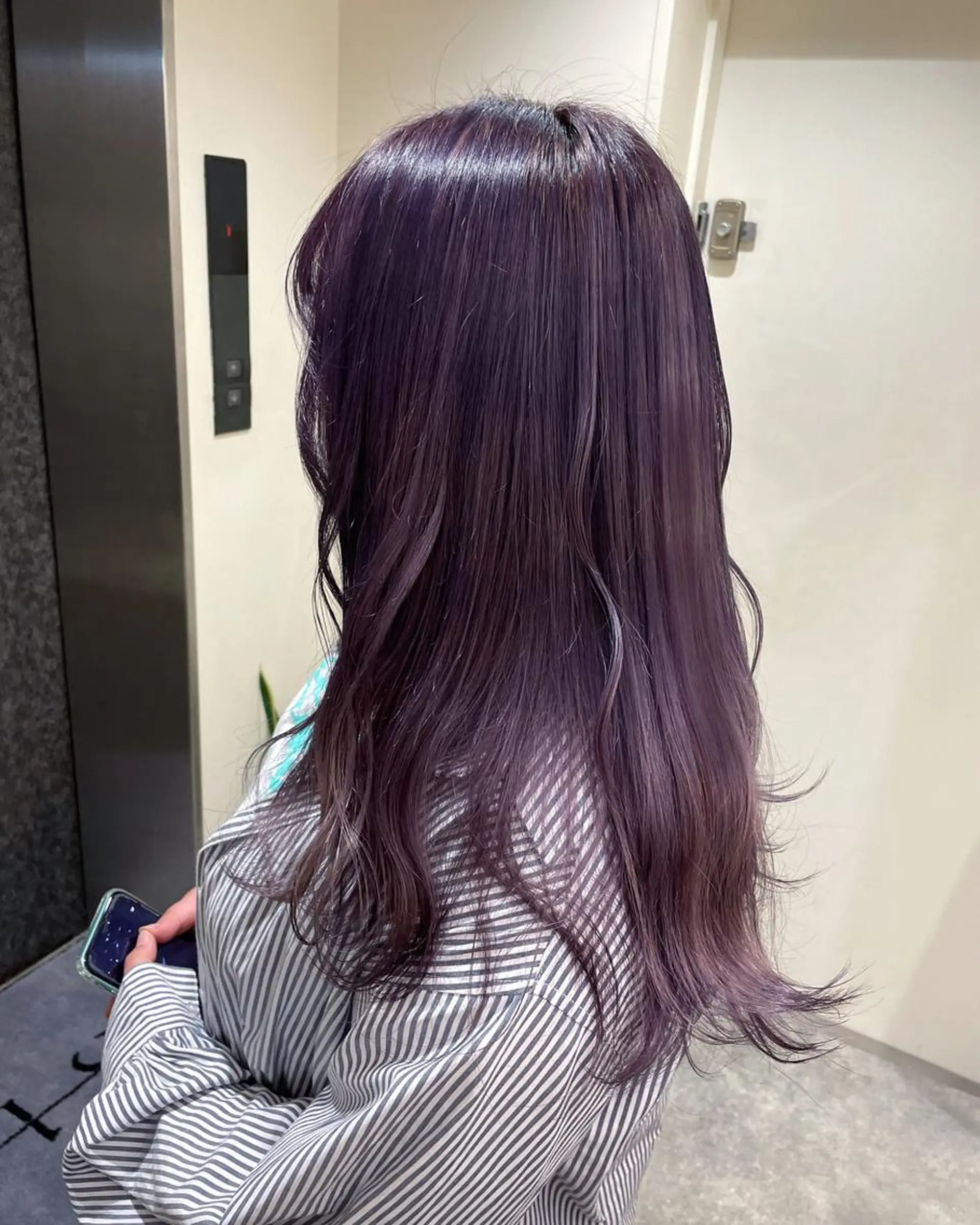 ロング パープルカラー ヘアカラー soyon心斎橋所属・♡透明感/艶カラー/ M a I ♡のヘアスタイル