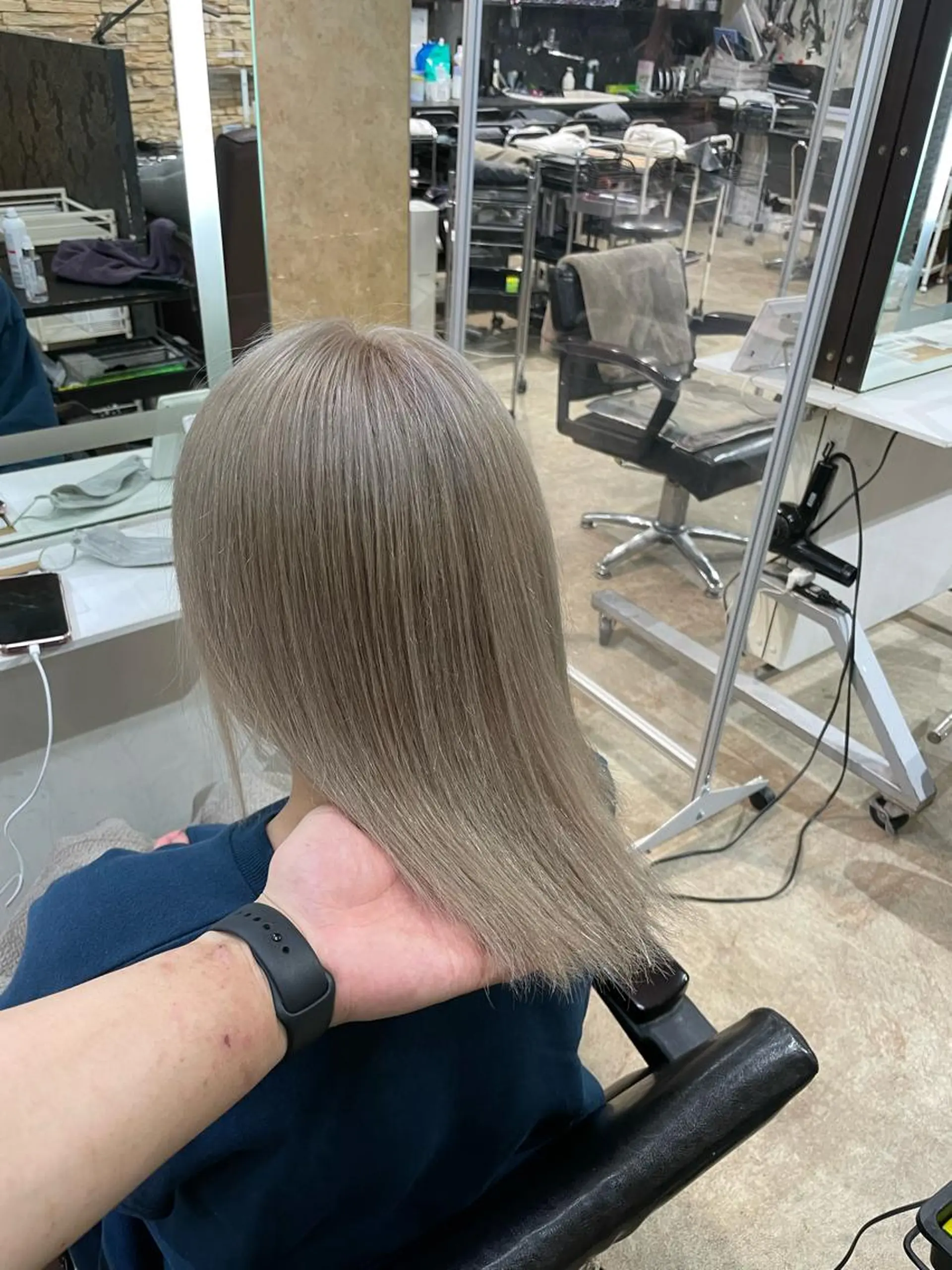 ミディアム カラー ヘアアレンジ ブリーチ ケアブリーチ アンククロス/ 池袋/RYUSEIのヘアスタイル