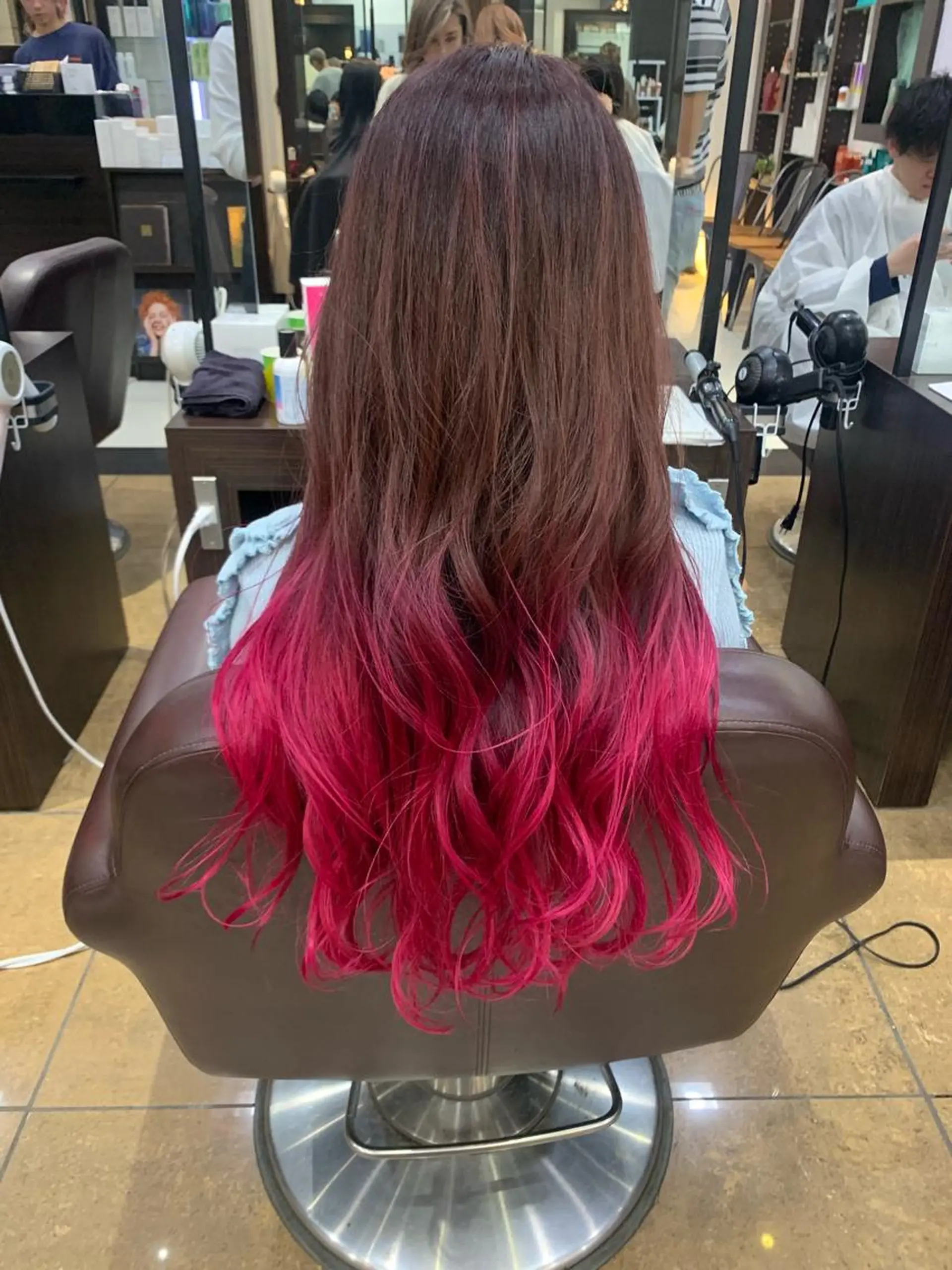 ロング カラー トリートメント ヘアカラー AMI ウルフパーマ/メンズのヘアスタイル