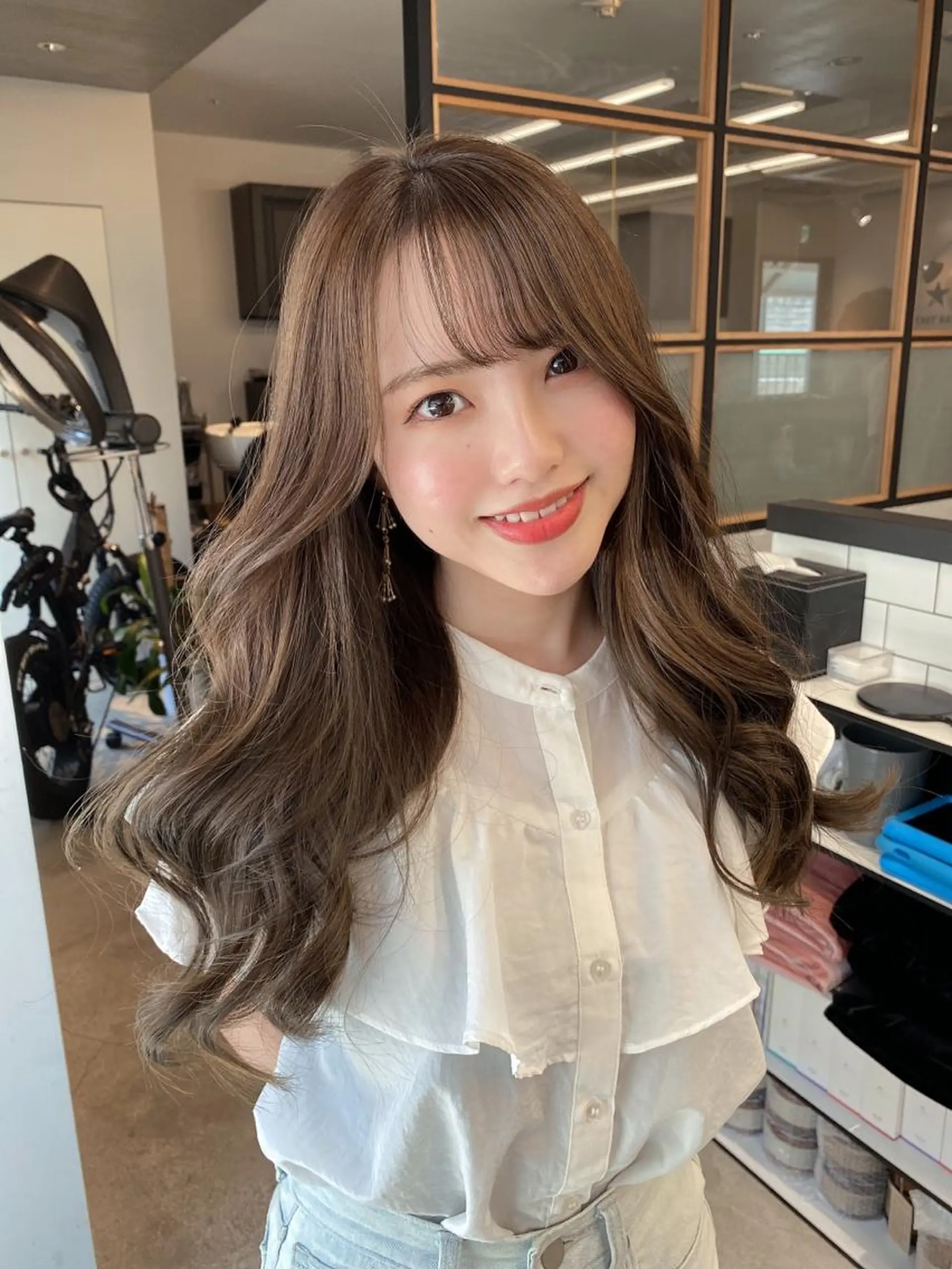 ロング カラー カット ✨大人韓国風レイヤー ✨吉原 潤✨のヘアスタイル
