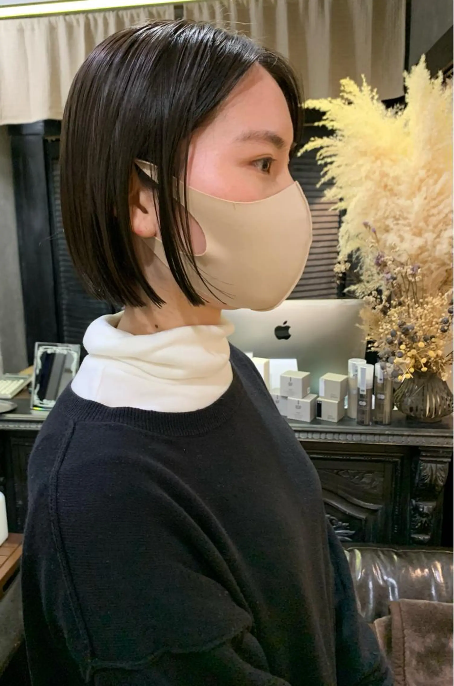 ショート アッシュ アッシュグレー アッシュグレージュ ボブ カット 縮毛矯正 トリートメント ショート・ボブ ・ウルフ✂︎IMAIのヘアスタイル