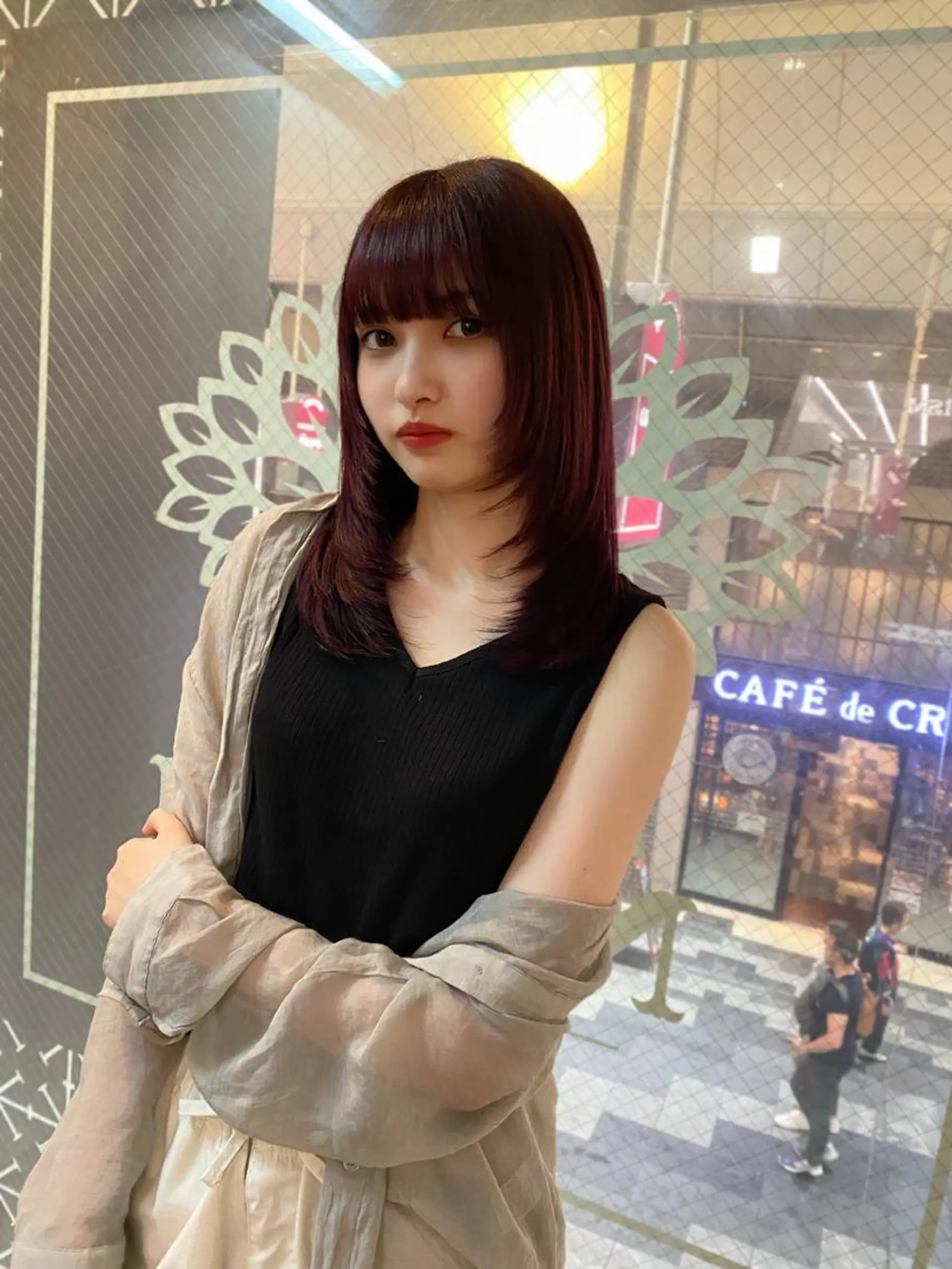 ロング カット ヘアカラー トリートメント 京都レイヤーカット/ 縮毛矯正/羽柴りくのヘアスタイル