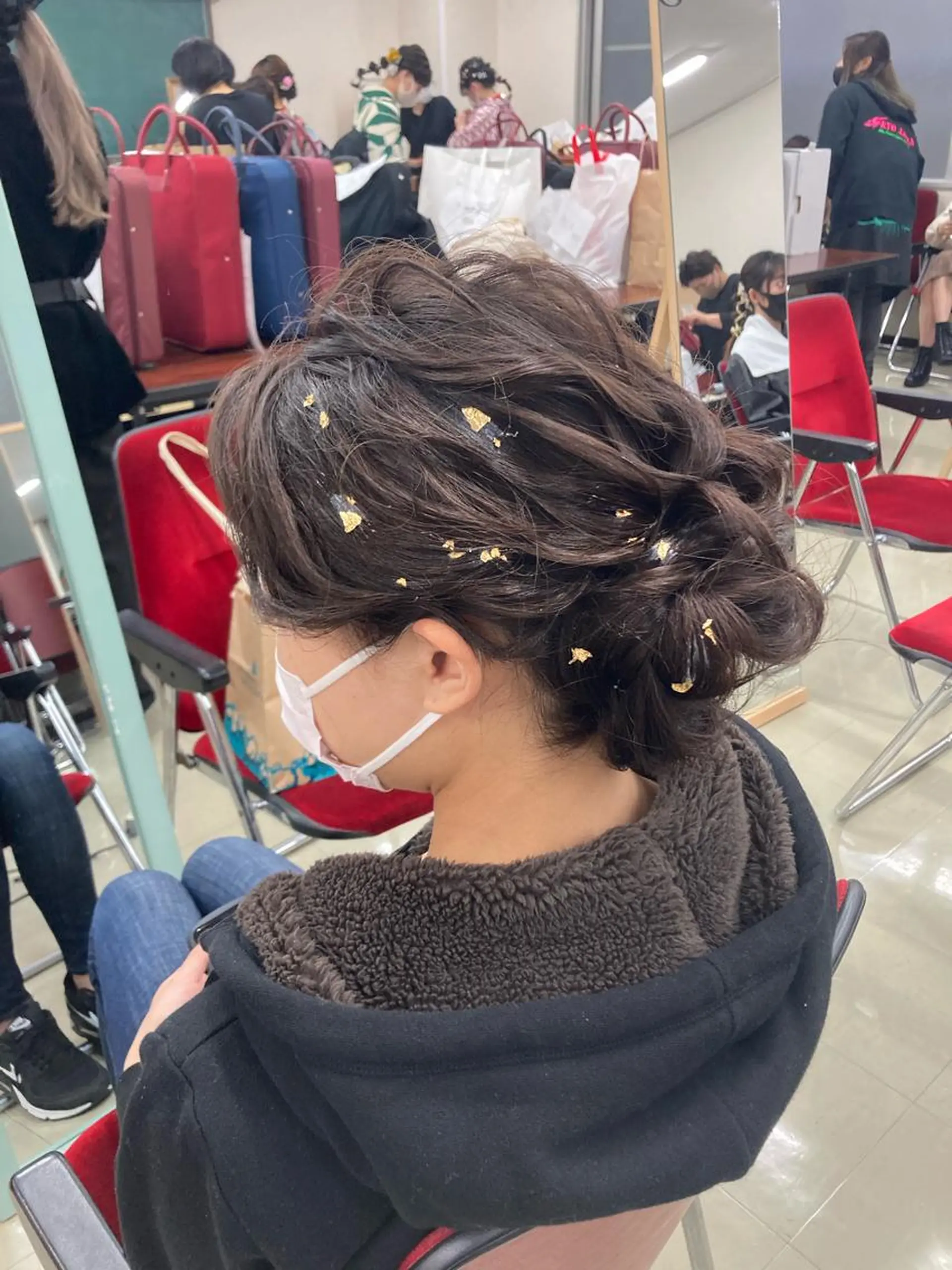 セミロング 卒業式のヘアスタイル ヘアセット 梅山 美侑のヘアスタイル