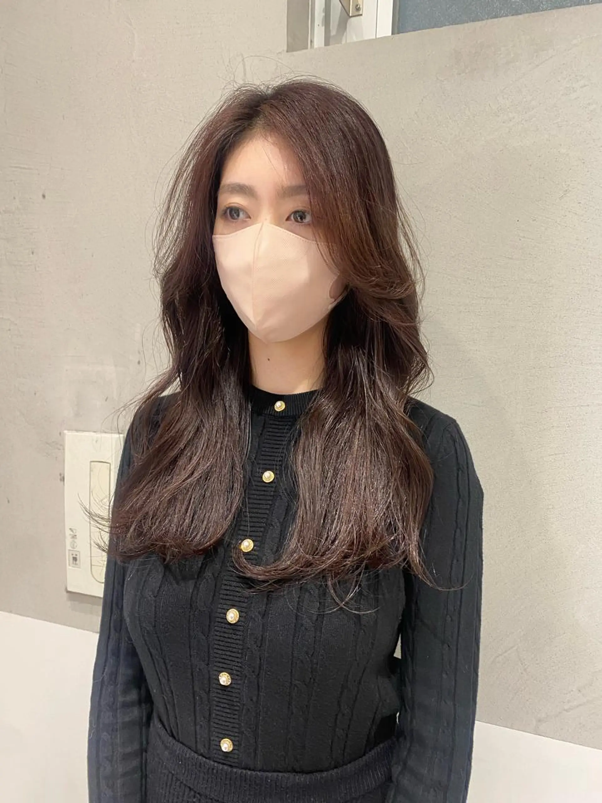 ロング カット ヘアカラー トリートメント ヘアセット 韓国レイヤーカット 🇰🇷mireiのヘアスタイル