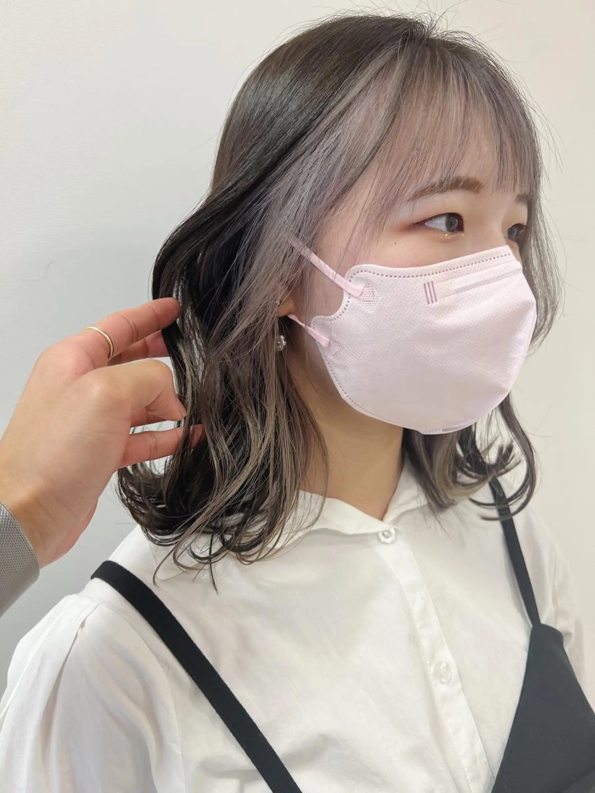 ミディアム カラー カット ヘアカラー トリートメント ヘアセット ハイトーン/ウルフ /レイヤー/坂野幸伸のヘアスタイル