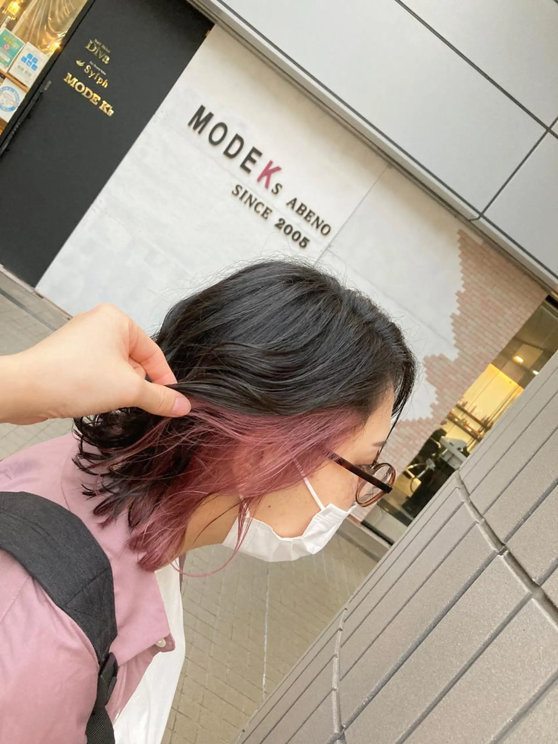 ショート カラー インナーカラー ラベンダーカラー ピンクカラー ピンクラベンダー カット ヘアカラー トリートメント SHAFT Ieiriのヘアスタイル
