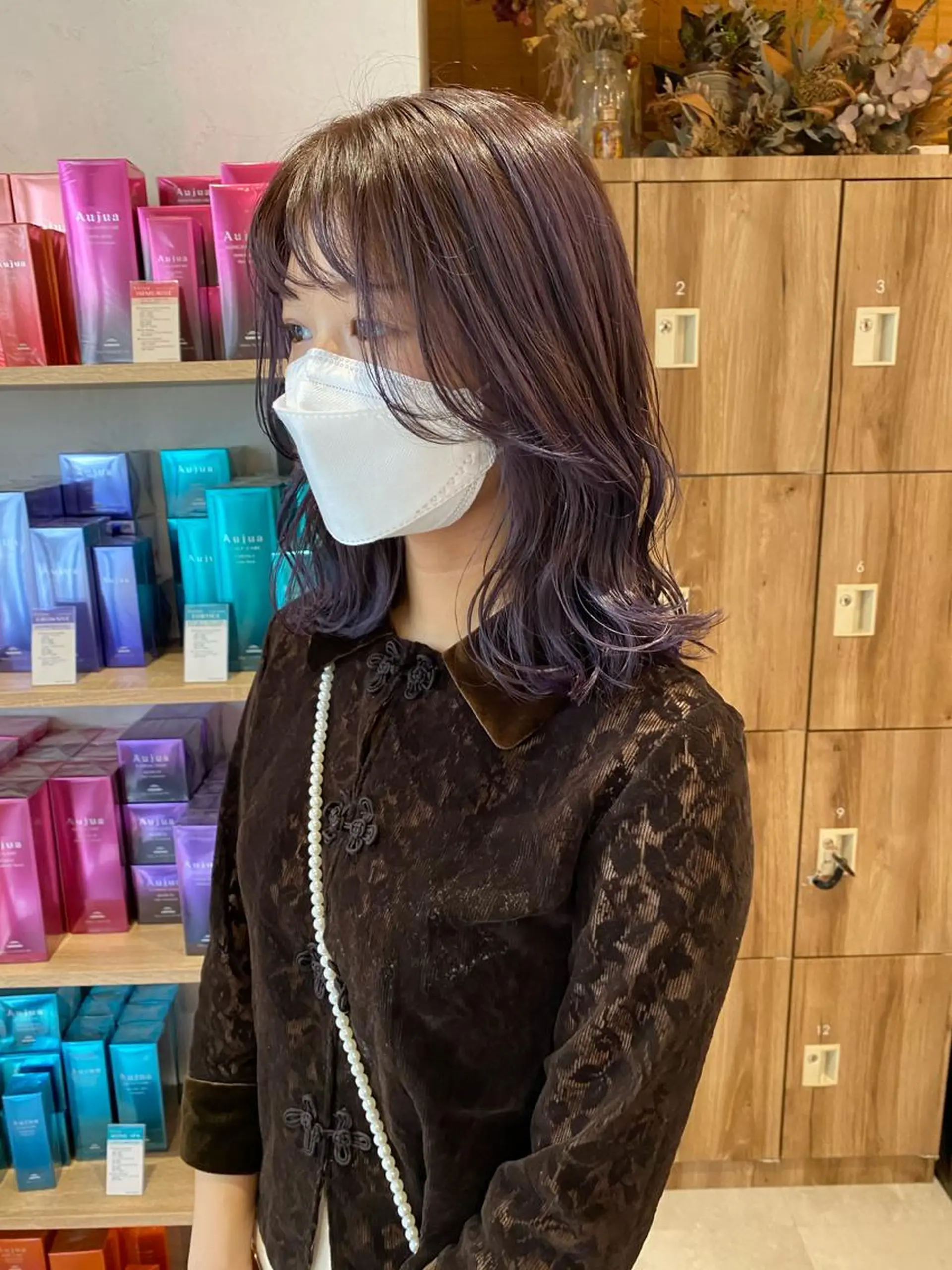 セミロング カラー ヘアアレンジ グラデーションカラー ラベンダーカラー ヘアカラー トリートメント ヘッドスパ パーマ指名No1 /namiのヘアスタイル