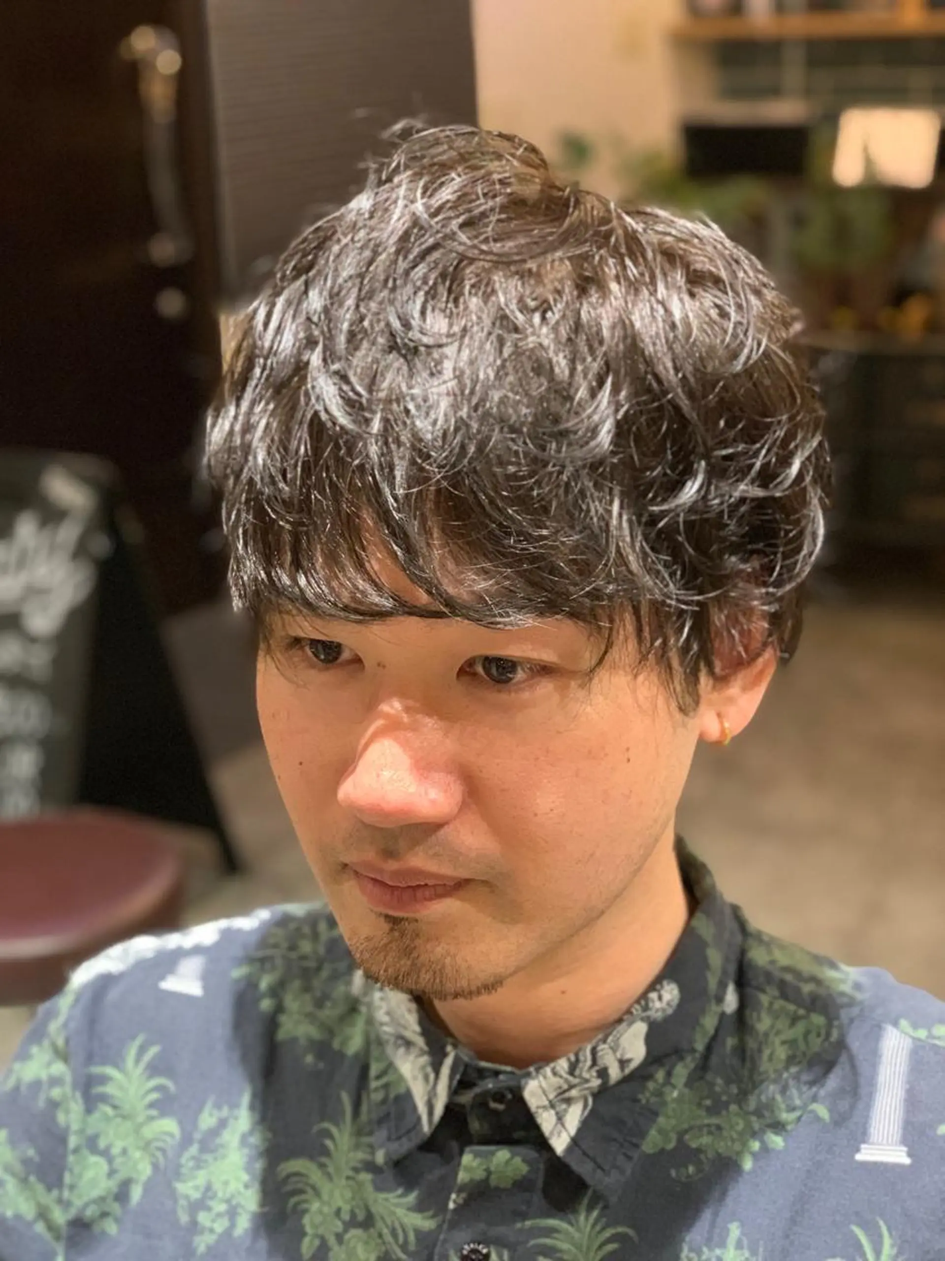 ショート カラー パーマ メンズ familiar BOND所属・佐々木陸斗 ショート&メンズのヘアスタイル