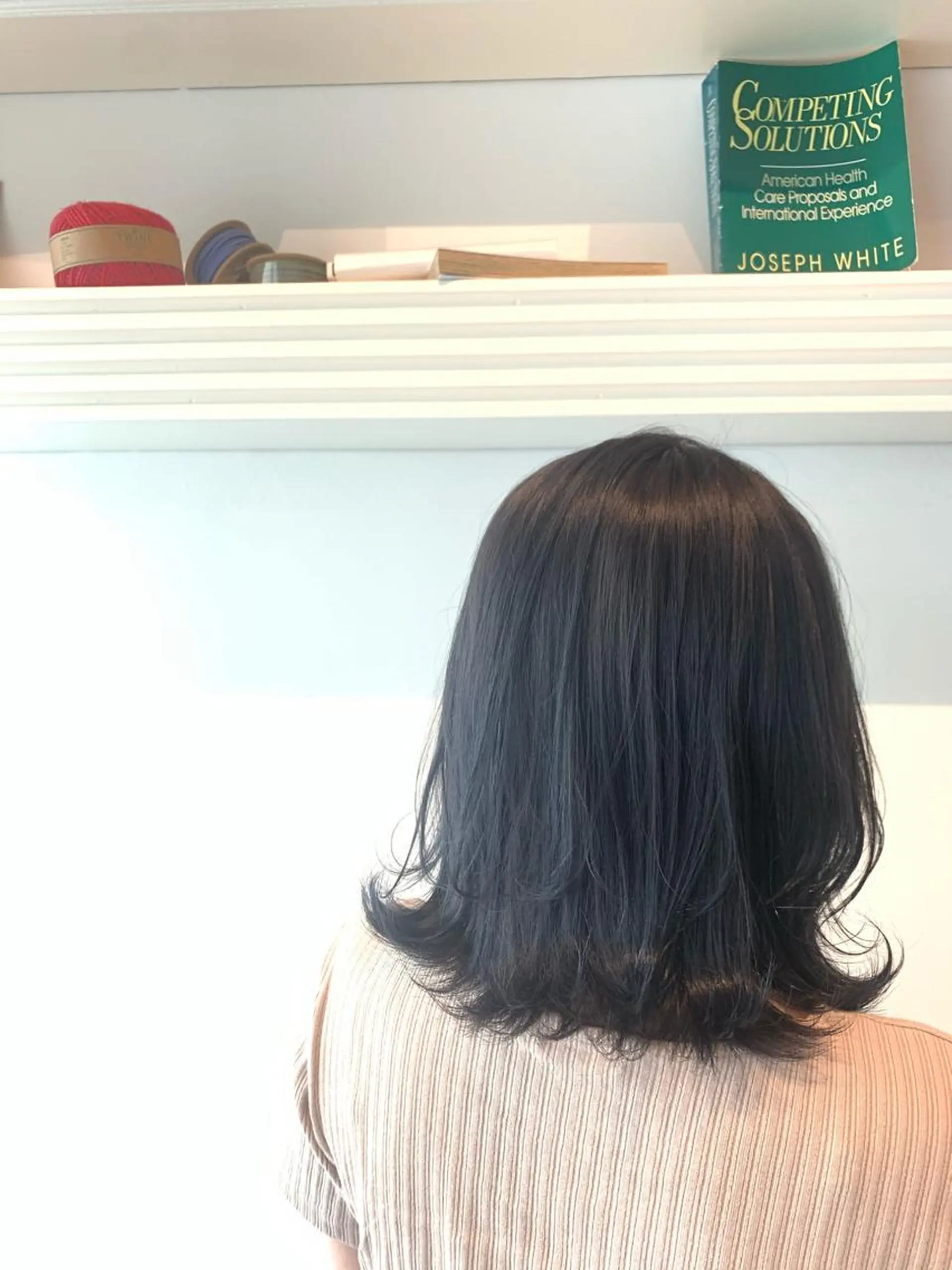 ミディアム アッシュ ヘアカラー トリートメント ヘッドスパ ヘアセット 山口 竣也のヘアスタイル