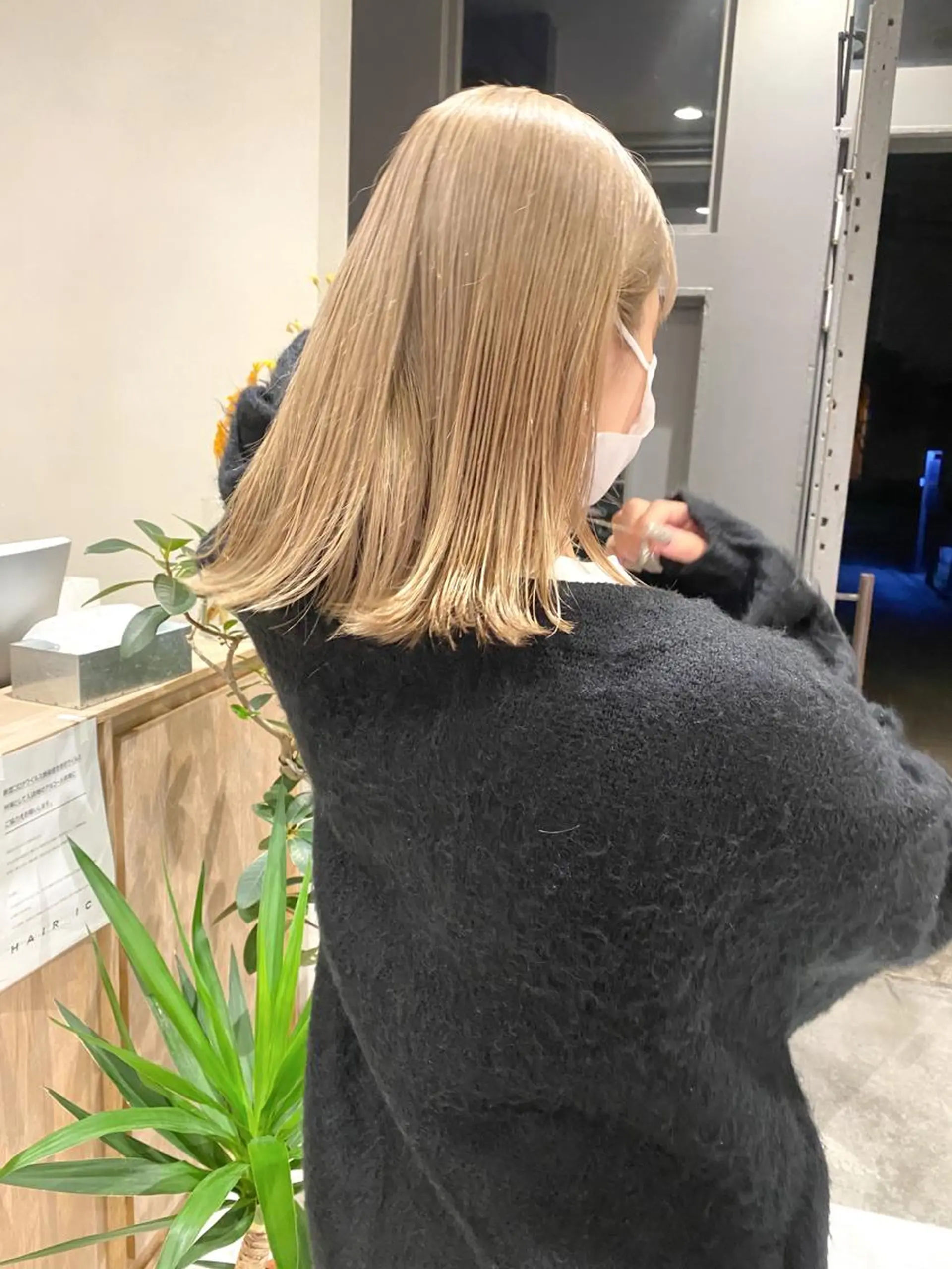 ミディアム カラー cie所属・ボブ/ミニボブ 透明感カラーkadoのヘアスタイル