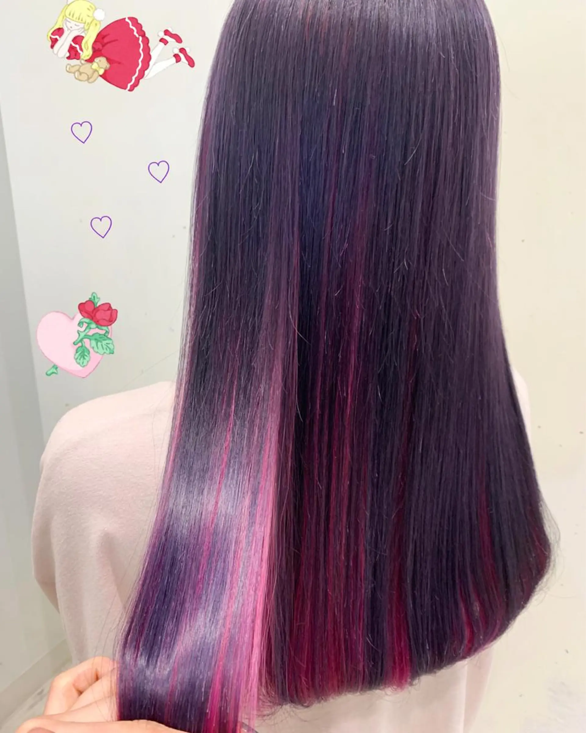 ミディアム カラー ラベンダーカラー ピンクカラー EMANON新宿東口所属・新宿駅近♡ ♡個室♡三都季🌜のヘアスタイル