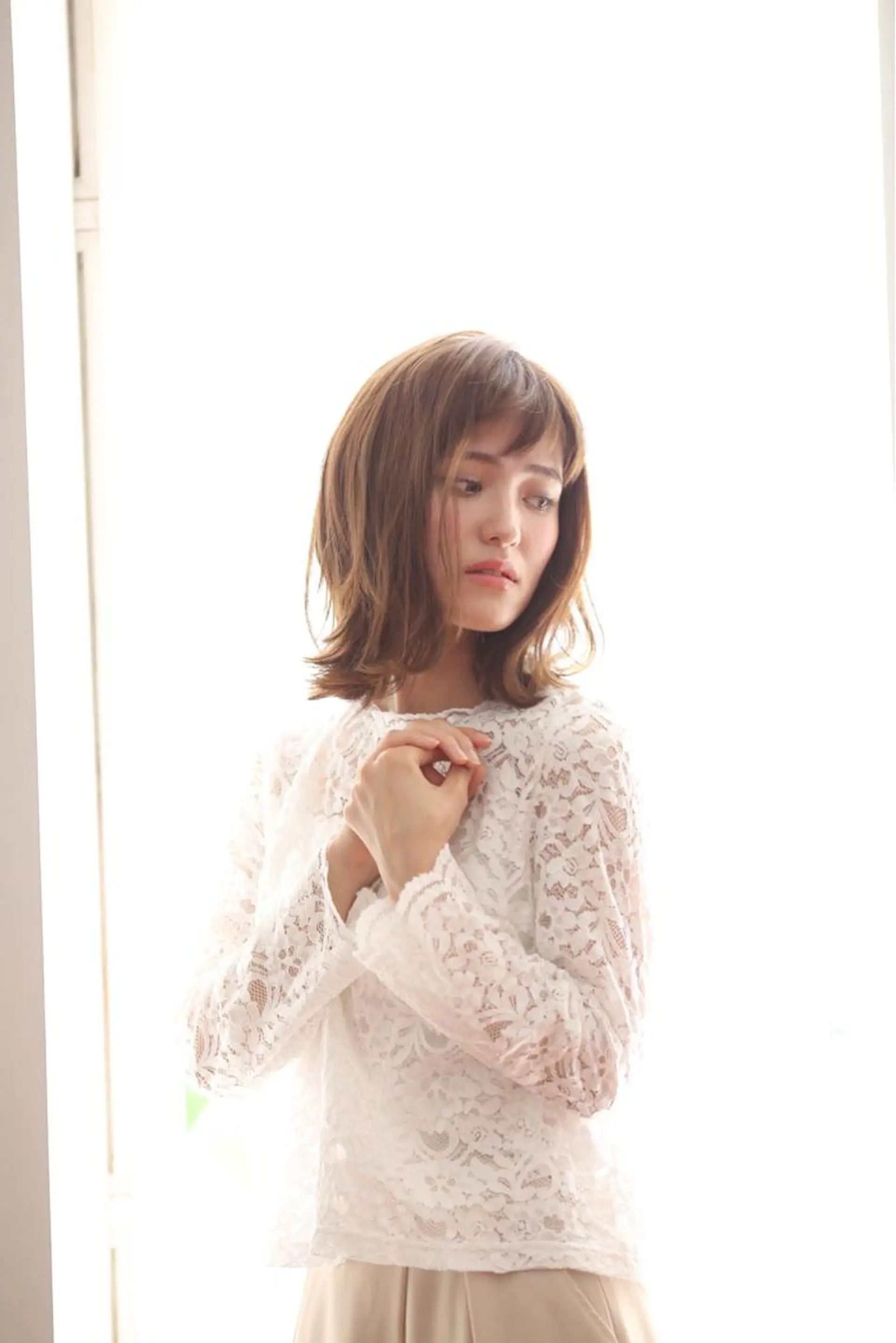 ミディアム カラー パーマ ヘアアレンジ ネイル マツエク・マツパ eyelush color world庄内駅前所属・シールエクステ／豊中 吉田孝司のヘアスタイル