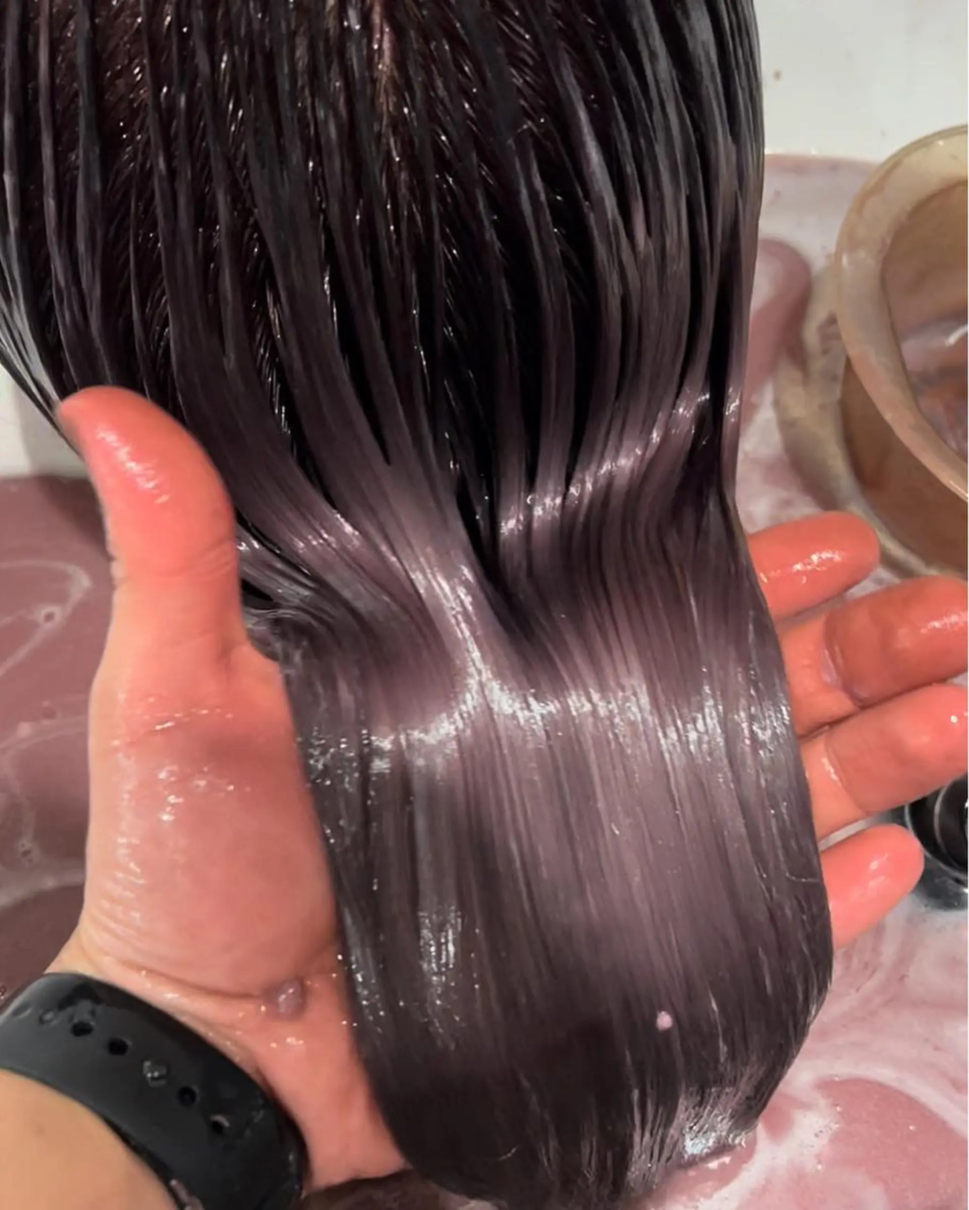 ロング カラー 透明感カラー ひろし/髪質改善/ 縮毛矯正/上品✨のヘアスタイル