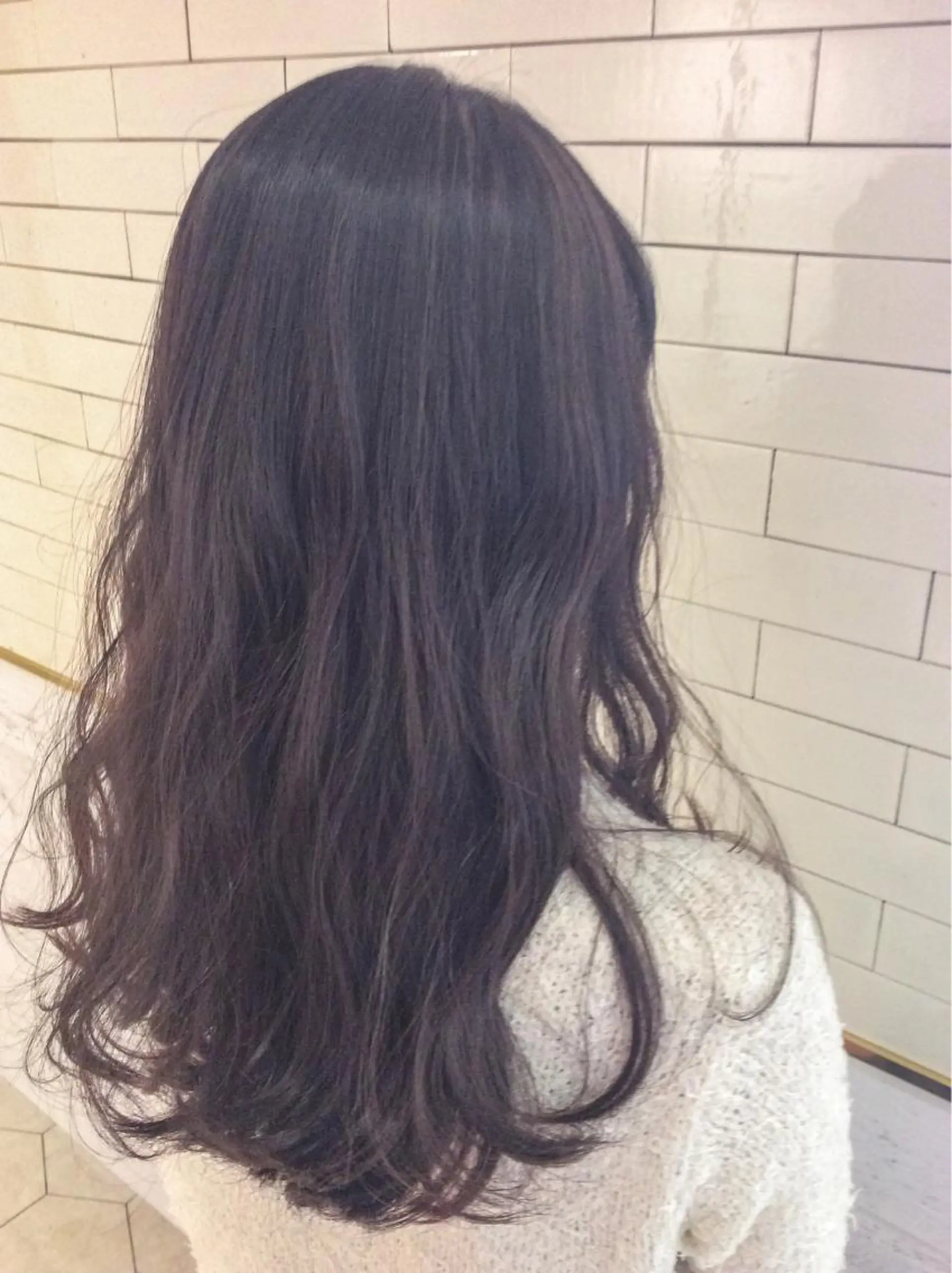 セミロング カラー グレージュ ハイライトカラー ハイライト レイヤーカット× 髪質改善たもりのヘアスタイル