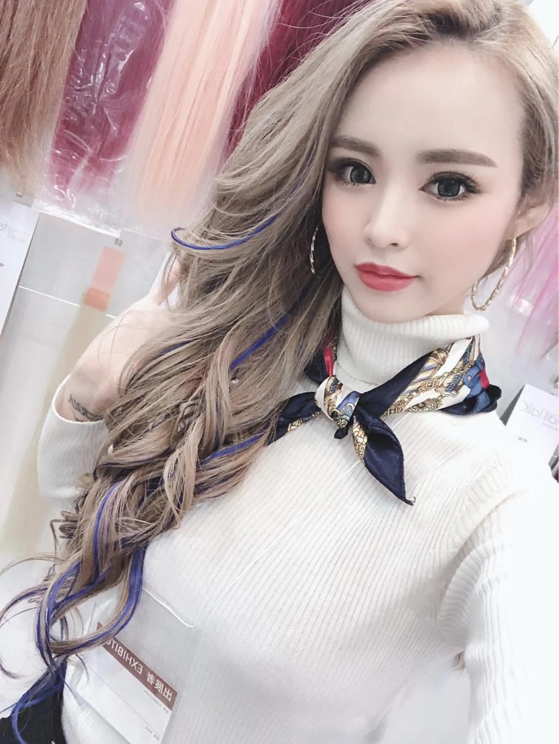 ロング カラー ハイライトカラー ハイライト BOOTH share saron所属・今井 勝也のヘアスタイル