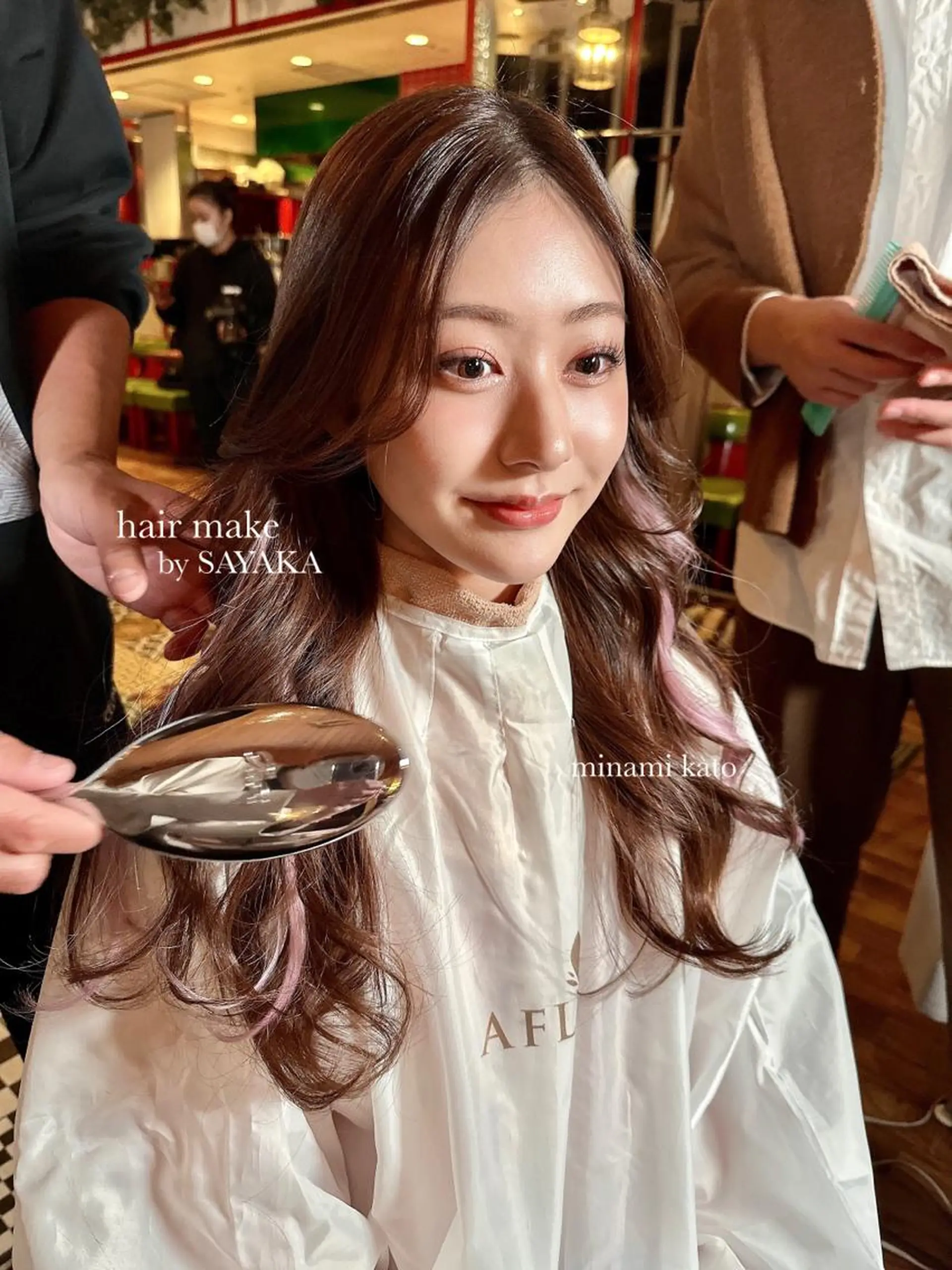 ロング 縮毛矯正 トリートメント トリートメント ヘッドスパ ヘアセット SAYAKA🩶 レイヤー韓国ヘア新宿のヘアスタイル