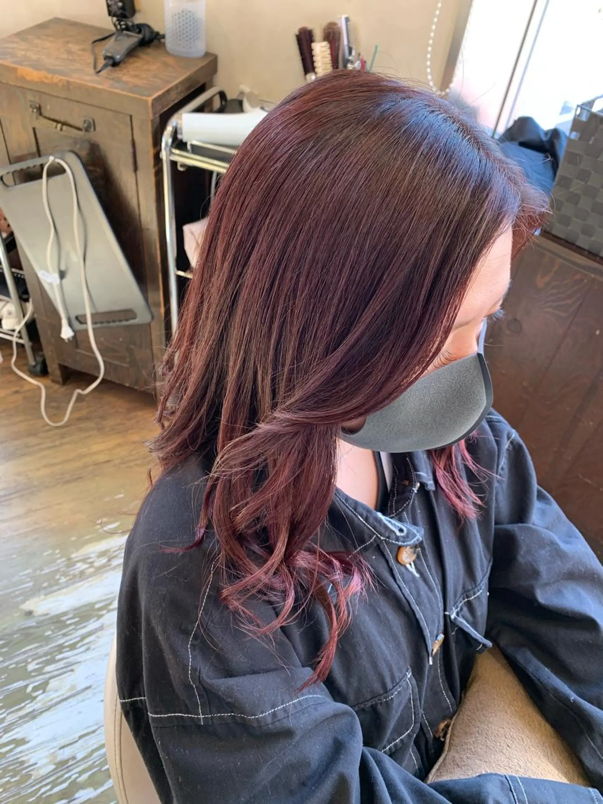 セミロング カラー カット ヘアカラー パーマ 中野  淳のヘアスタイル