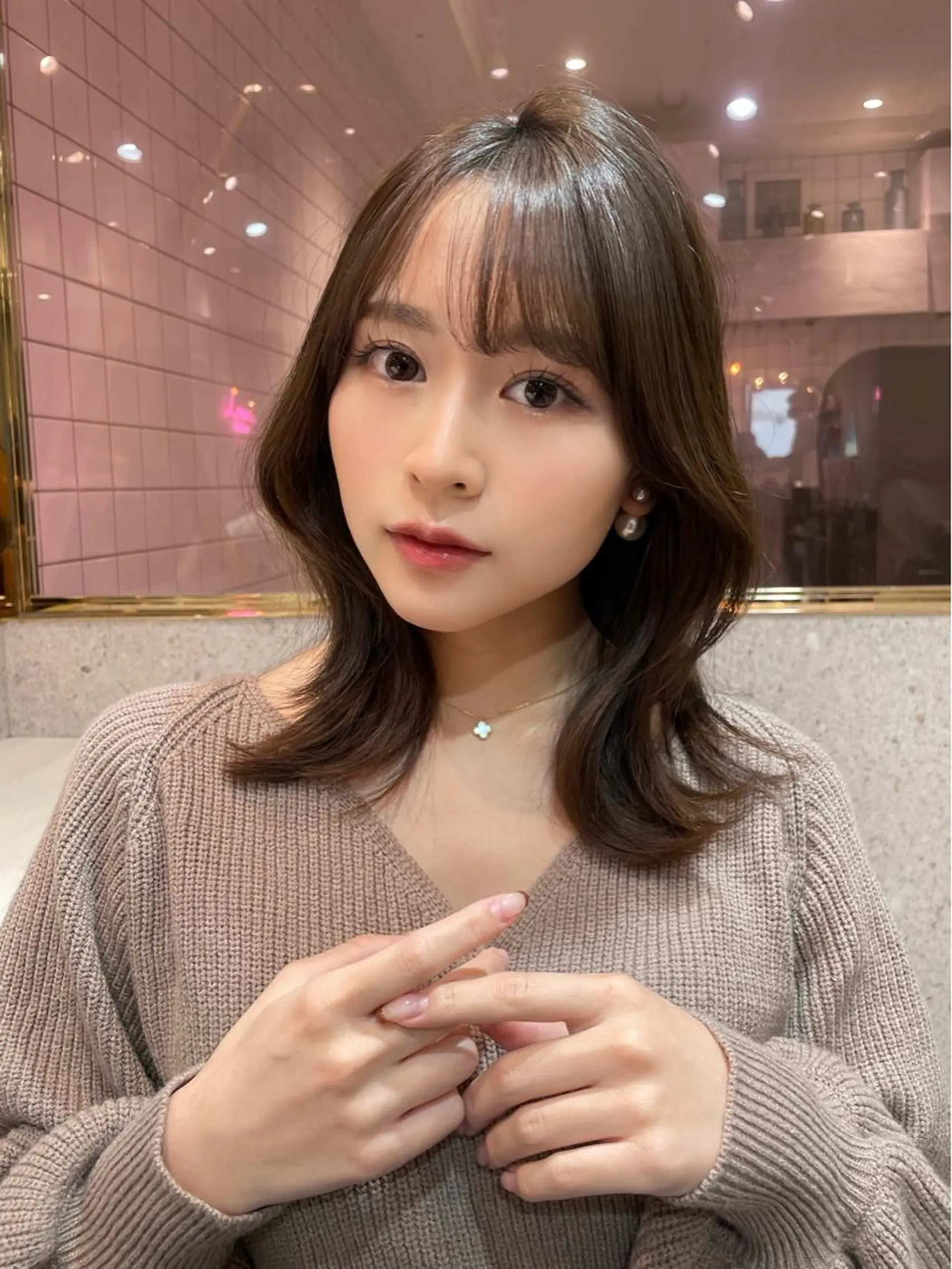 ミディアム カラー 韓国ヘア🤍顔周り/ 髪質改善✨/林遼一郎のヘアスタイル