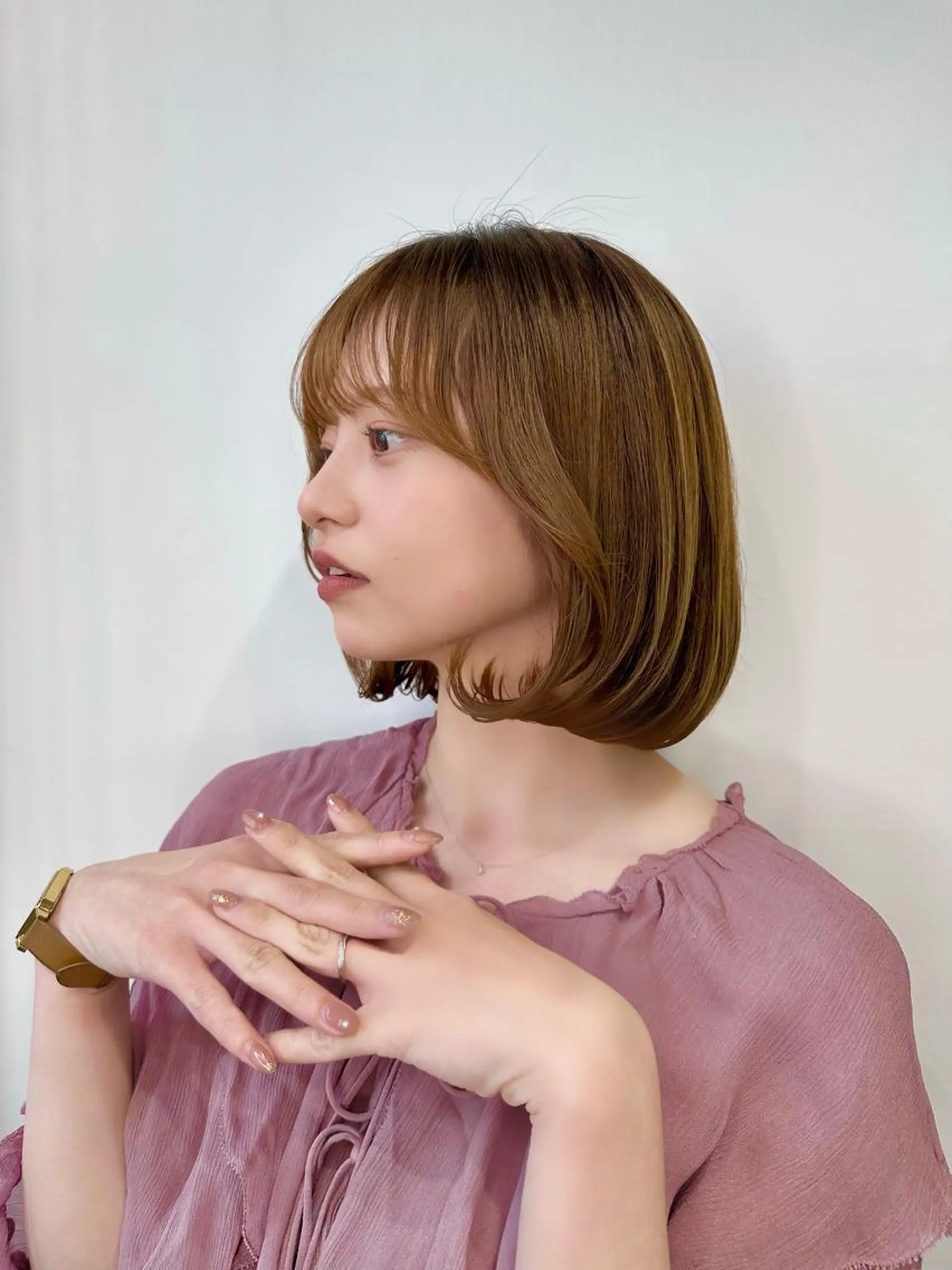 ミディアム カラー カット ヘアカラー トリートメント 女性が憧れる ショート/角田愛和のヘアスタイル