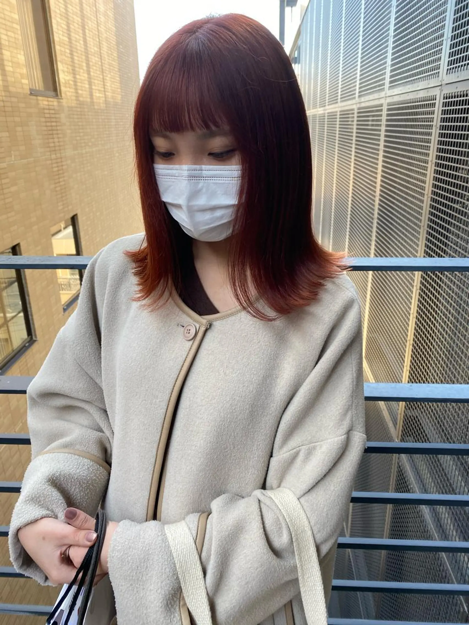 ミディアム カラー ヘアアレンジ メンズ ダブルカラー オレンジ ピンクカラー hair  space Atoz所属・東 寛道のヘアスタイル
