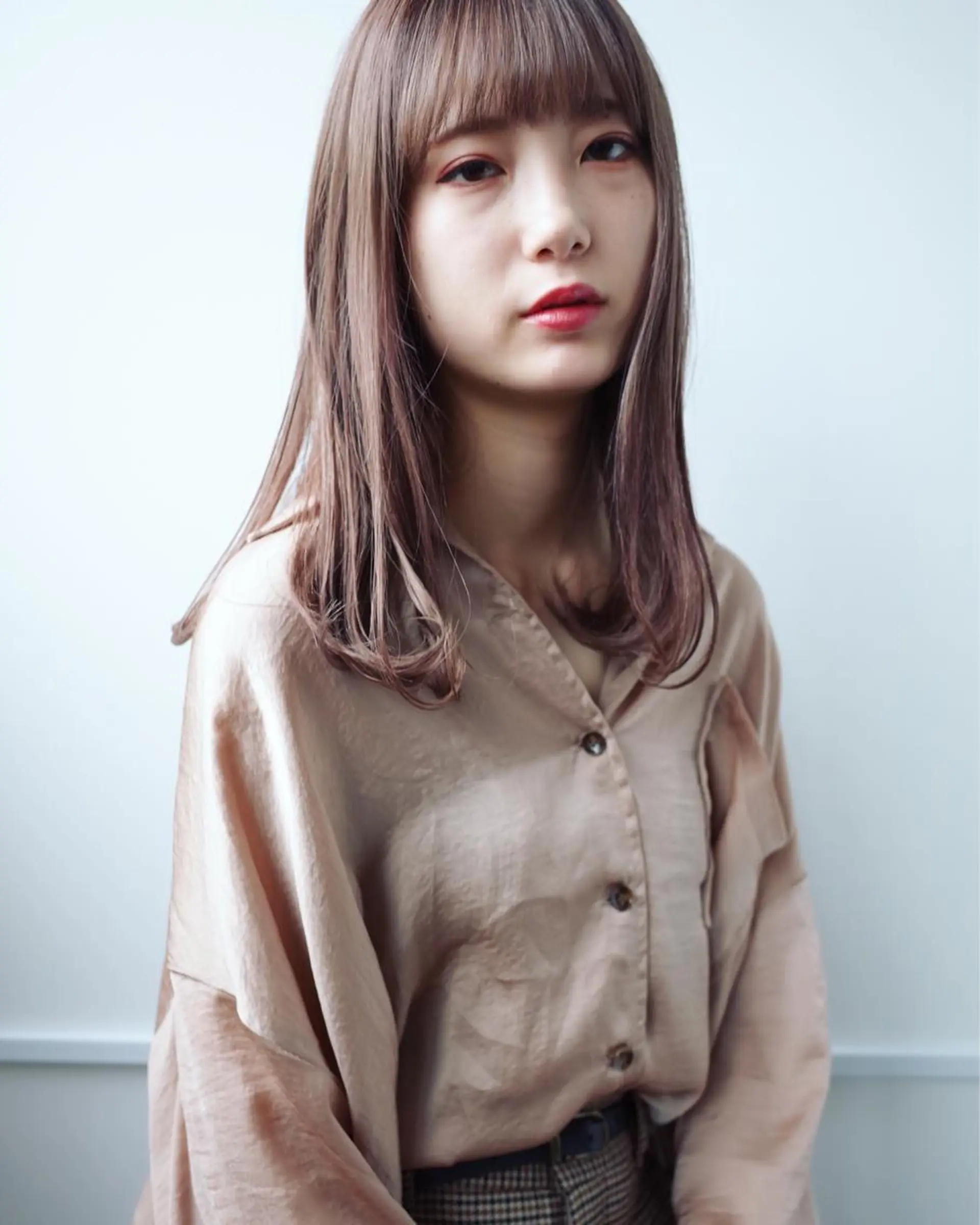 ミディアム カット ヘアカラー ウルフ、ボブ美容師 今井のヘアスタイル