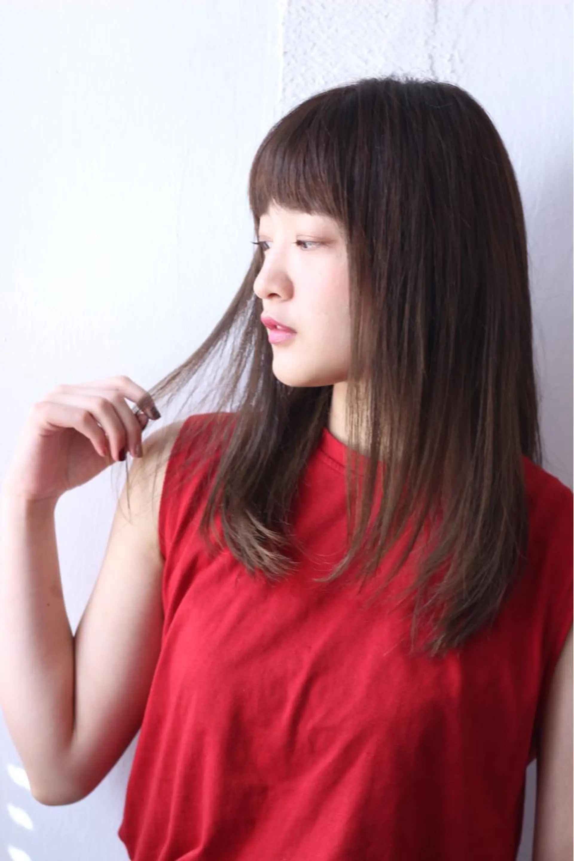 セミロング カラー hao所属・西山 頌太のヘアスタイル