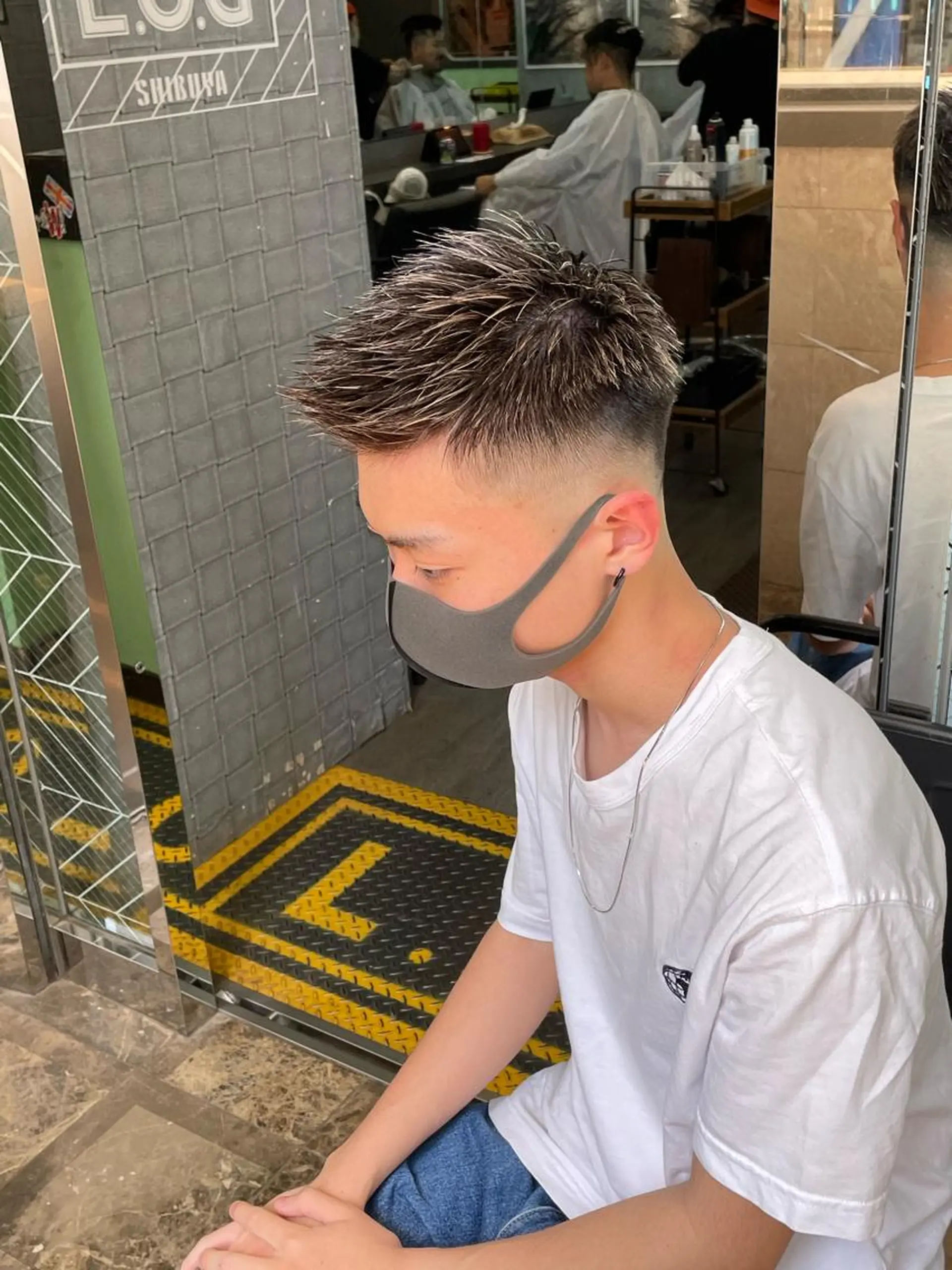 カラー メンズ メンズメッシュ メッシュ カット Le'a所属・渋谷/フェード/ 國分 翔のヘアスタイル