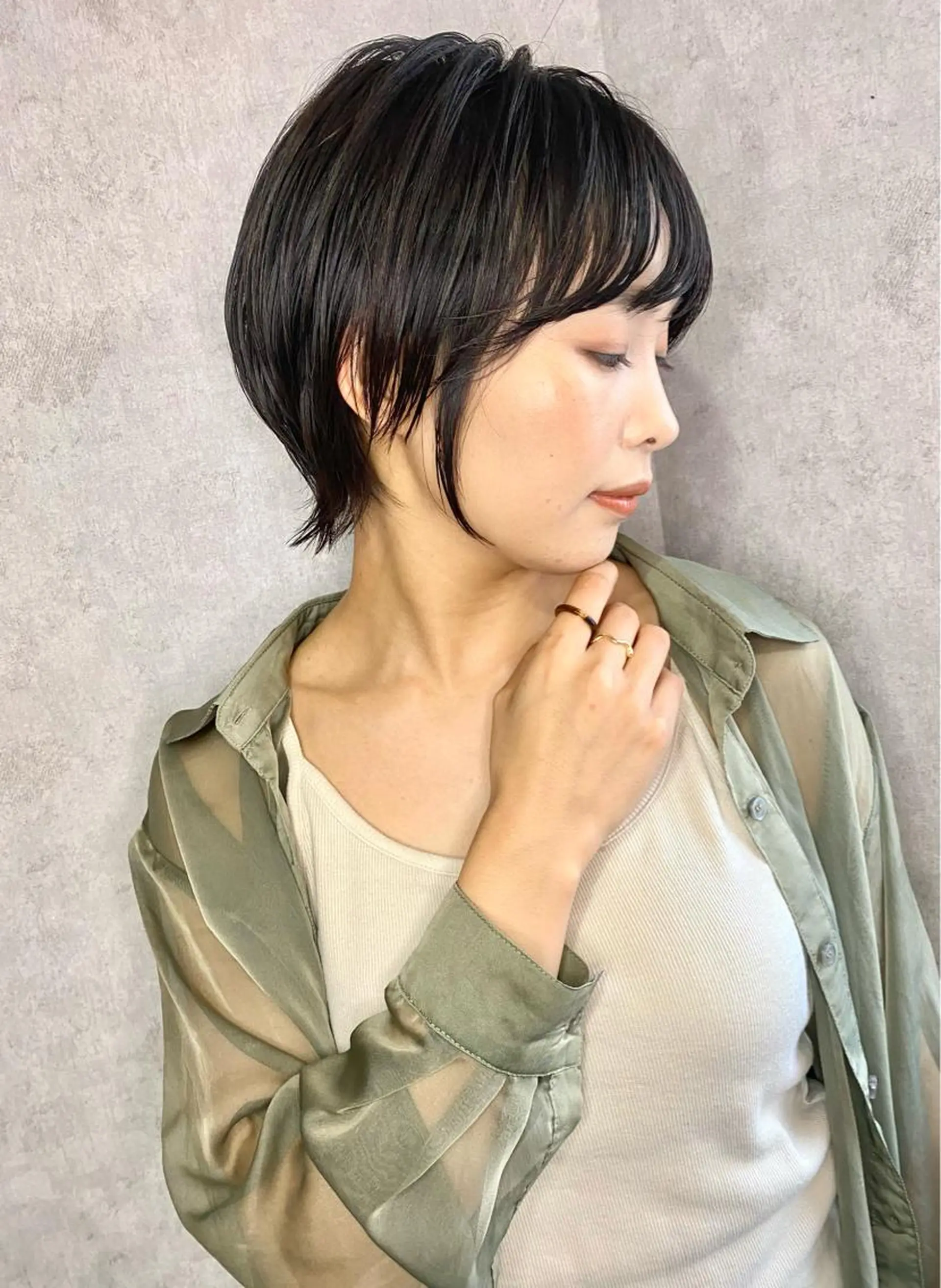 ショート カラー 伸ばしかけ ウルフカット カット ヘアカラー トリートメント 山崎 雄太のヘアスタイル