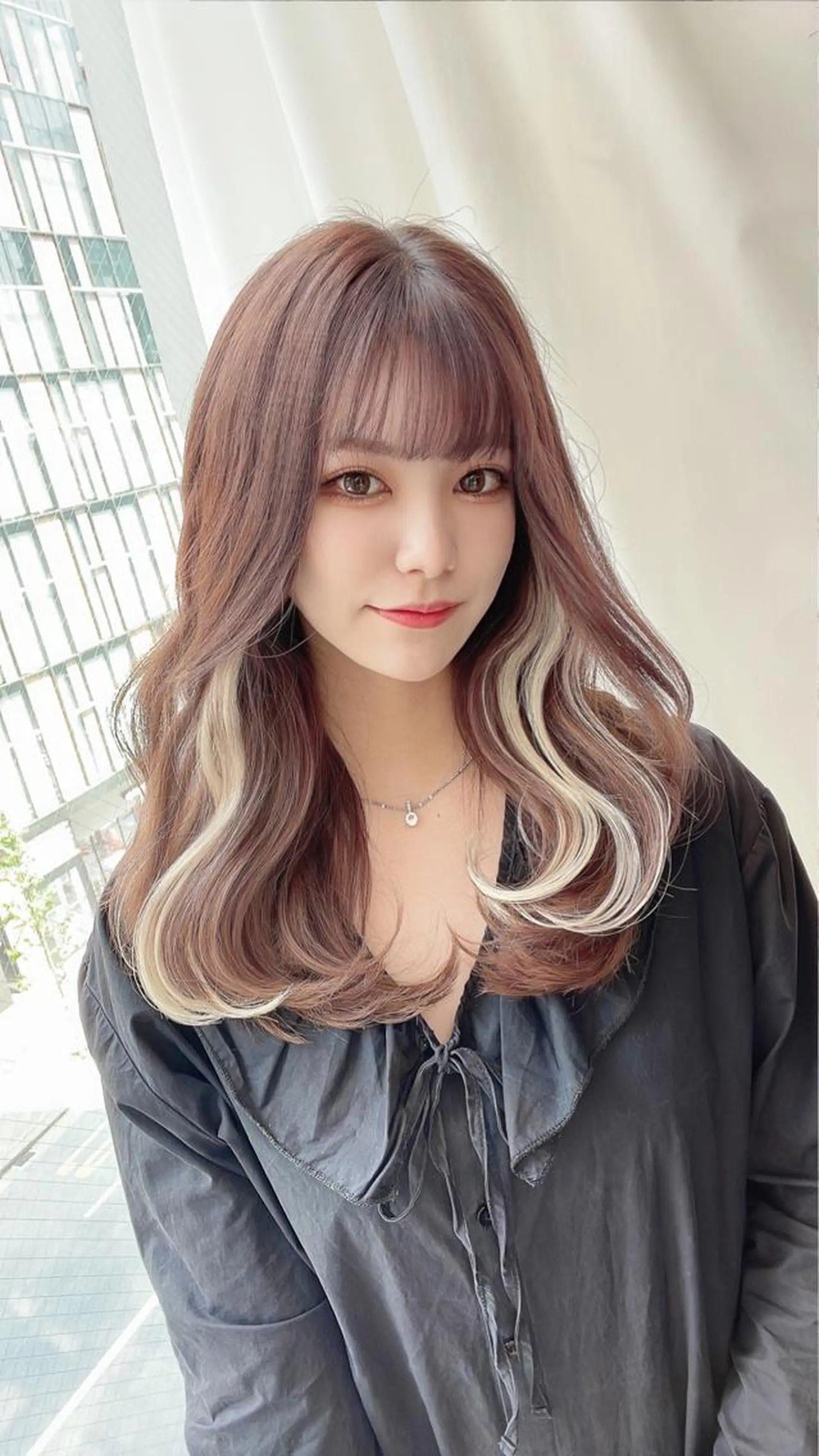 ミディアム ヘアアレンジ 顔周りカット ヨシンモリ 韓国風ヘア レイヤーカット 似合わせカット 顔周り特化/韓国ヘア /レイヤー/吉野幸大のヘアスタイル