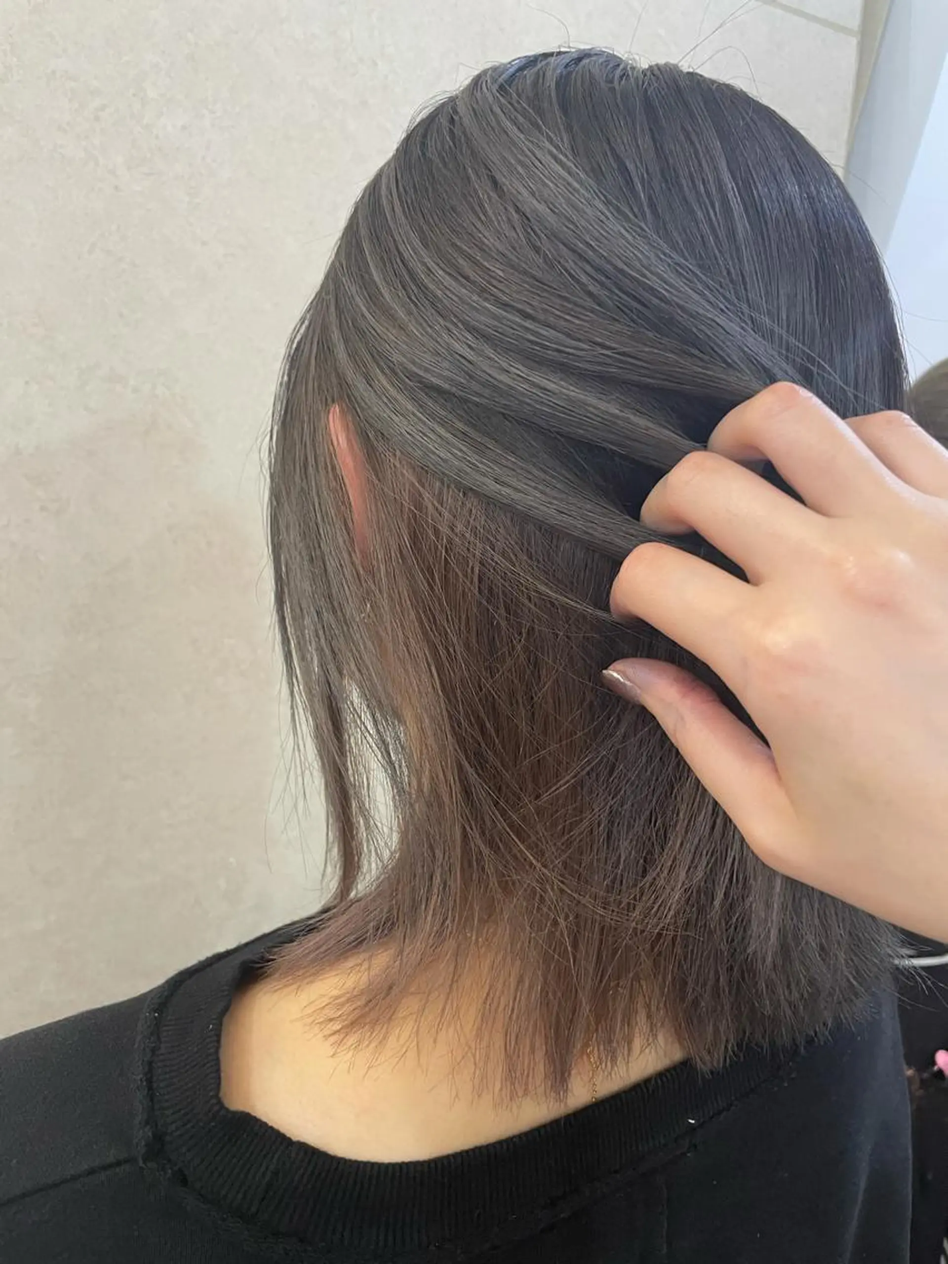 セミロング カラー ヘアアレンジ シールエクステ ミストバング ベージュカラー ブリーチ  フェイスフレーミング 🦋高瀬寛菜🦋 韓国/ブリーチのヘアスタイル