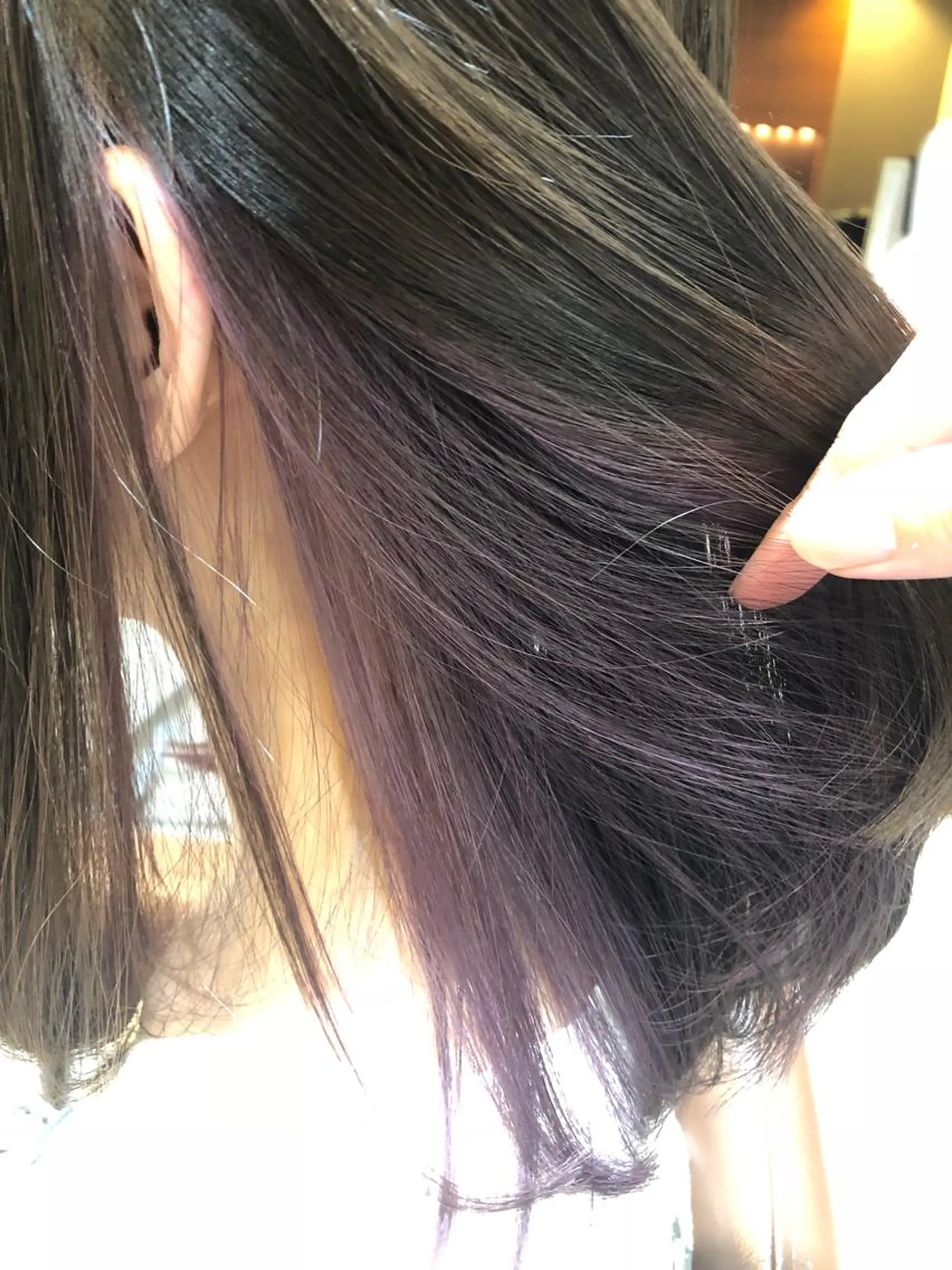 ミディアム カラー ブリーチ パープルカラー 【PRIMAL】萩原 凌のヘアスタイル